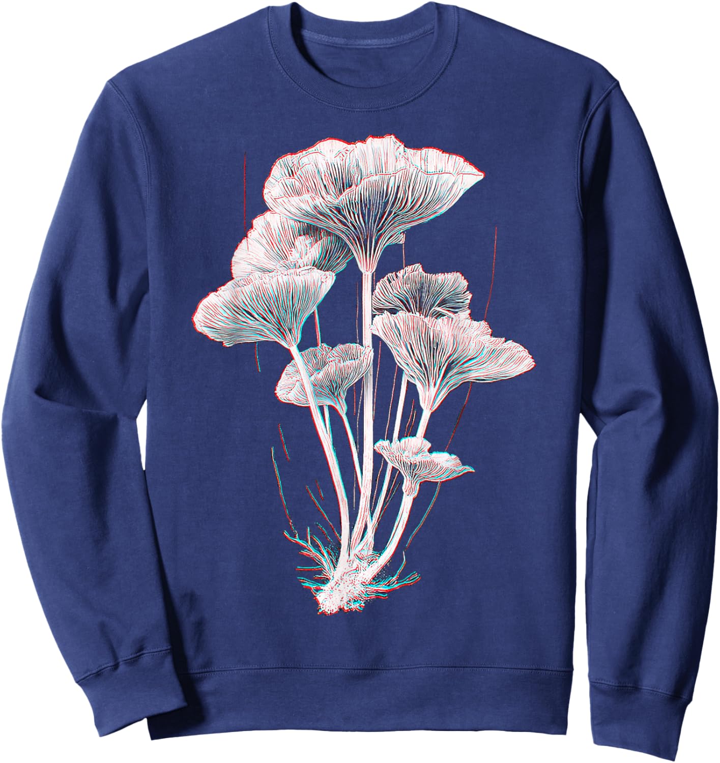 Pilzwald Kunst Motiv Geometrisch Sweatshirt - Sweatshirt | Navy
