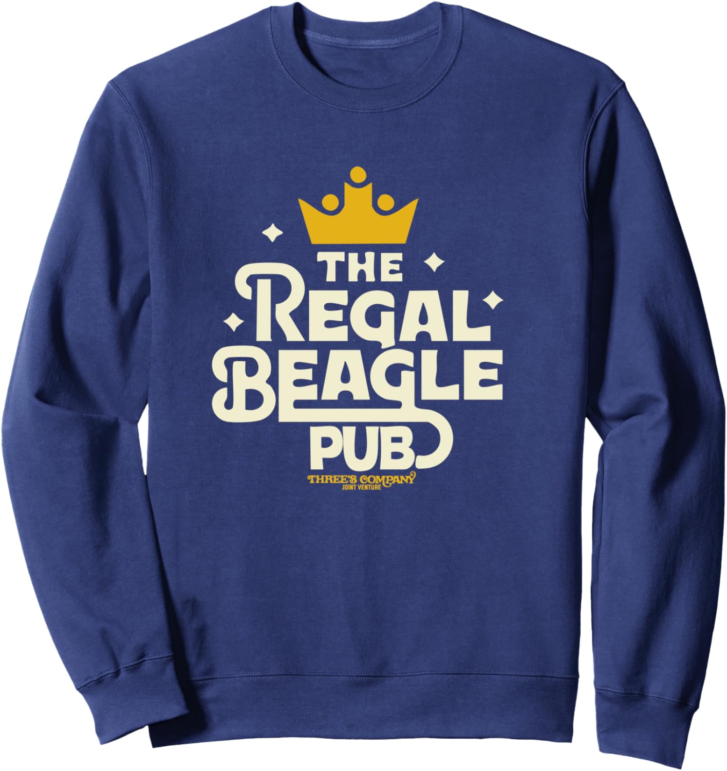 Officially Licensed Regal Beagle Pub Three's Company Logo Sweatshirt - Sweatshirt | Navy