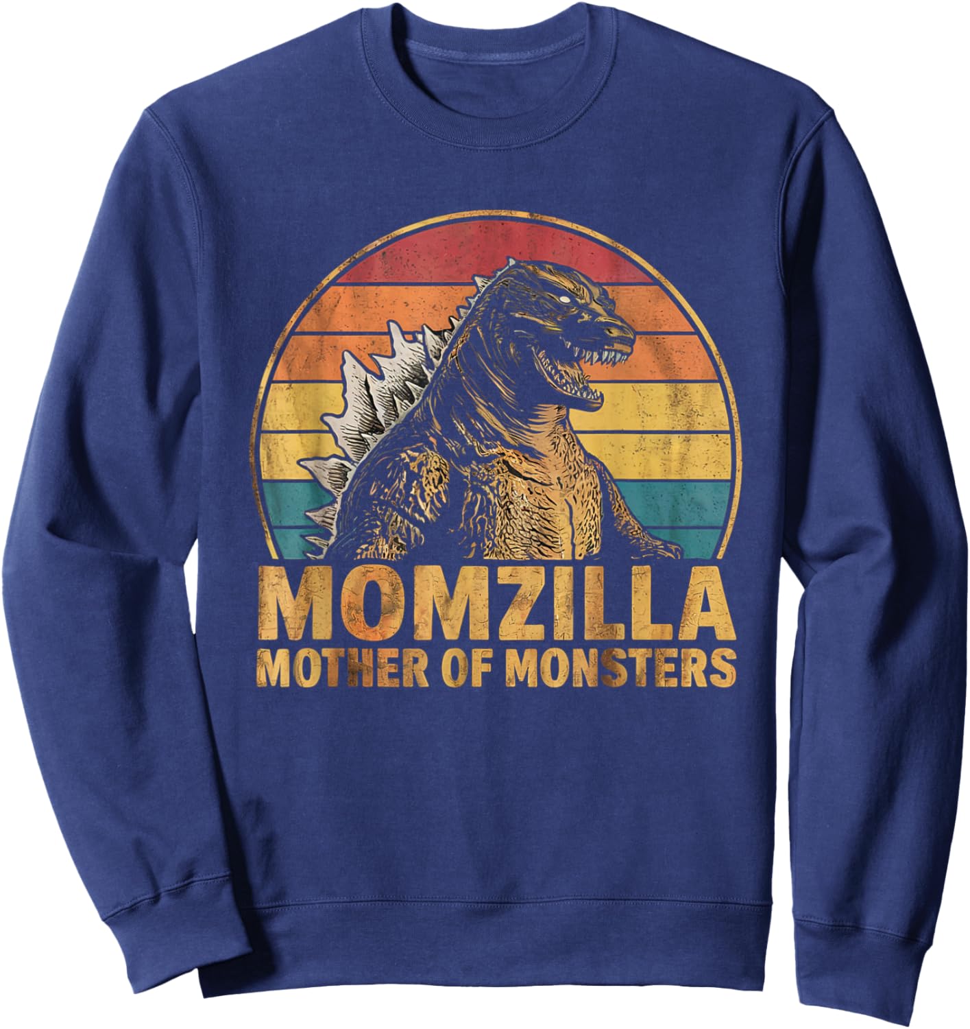 Momzilla Mother Of Monsters Funny Mother's Day Monster Sweatshirt - Sweatshirt | Navy