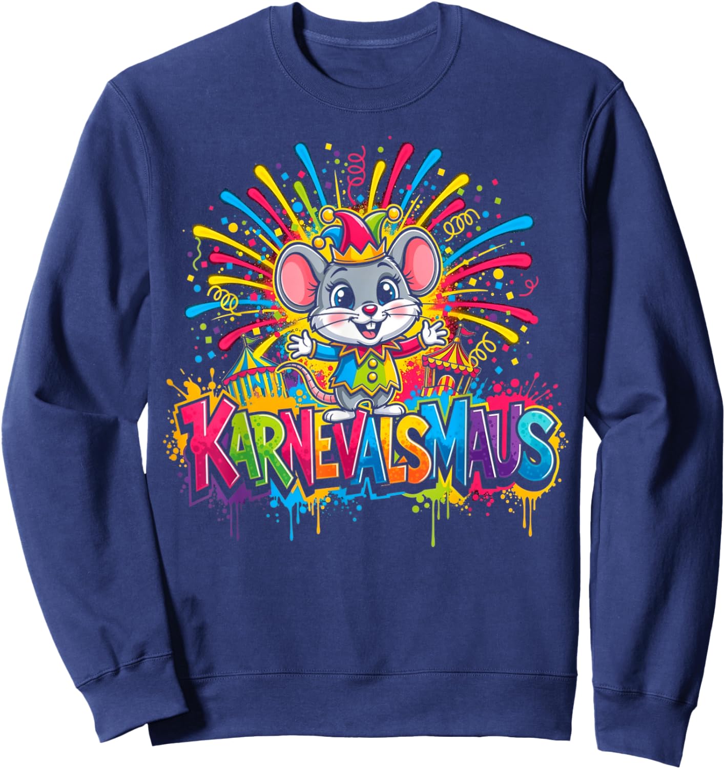 Carnival Costume Replacement Partner Funny Outfit Carnival Mouse Sweatshirt - Sweatshirt | Navy