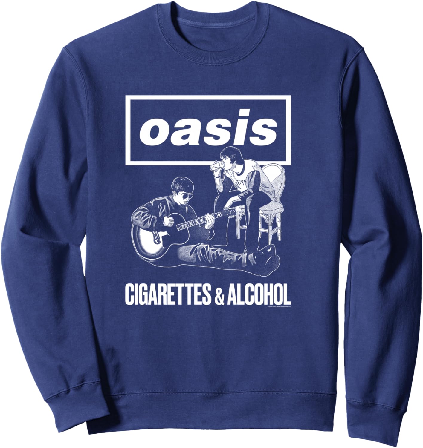 Oasis – Cigarettes And Alcohol Sweatshirt - Sweatshirt | Navy