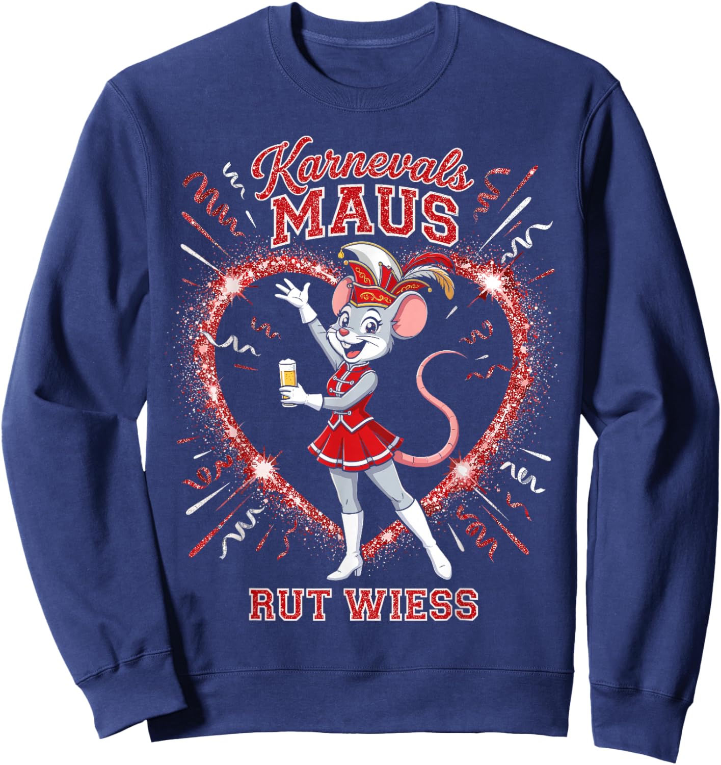 Carnival Mouse Rut Wess Cologne Carnival Outfit Sweatshirt - Sweatshirt | Navy