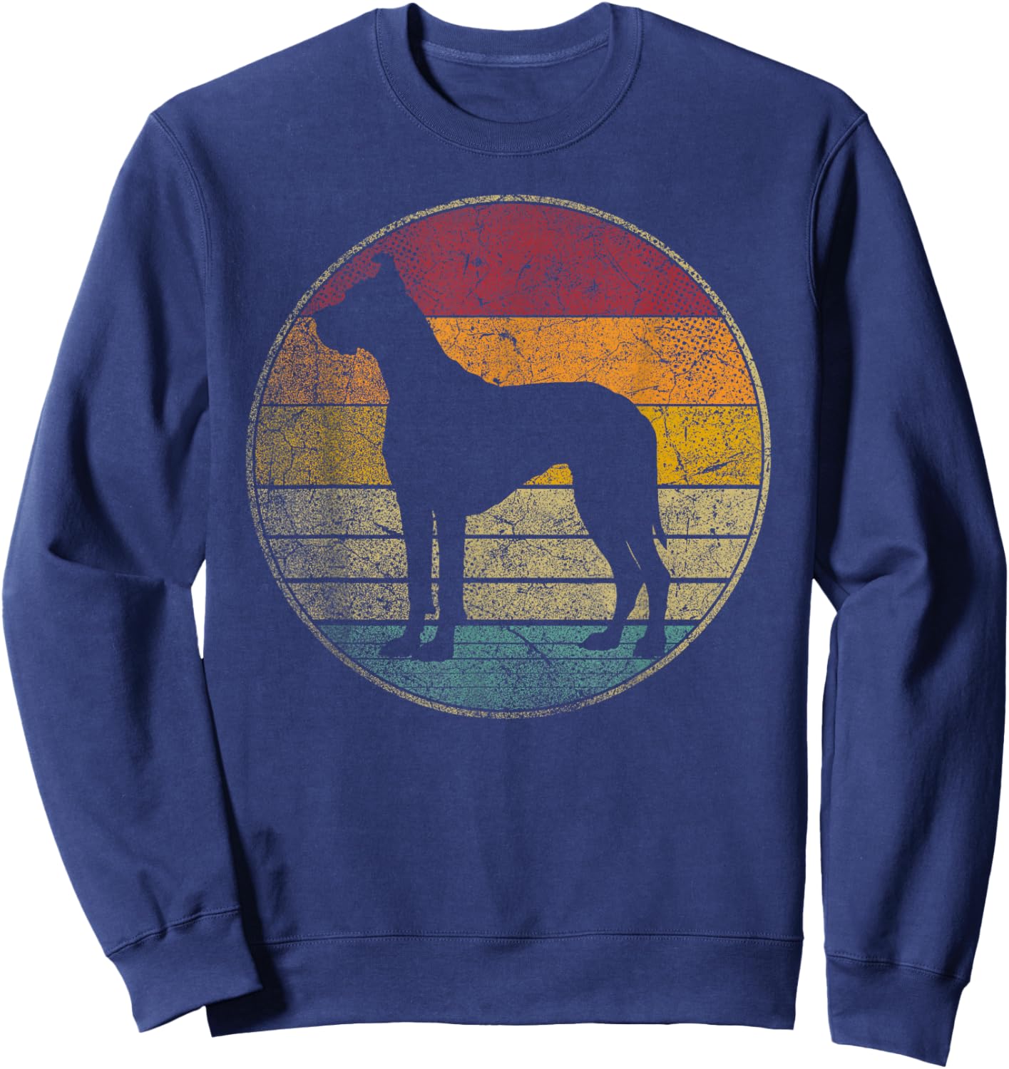 Great Dane Dog - Vintage Birthday Mother's Father's Day Sweatshirt - Sweatshirt | Navy