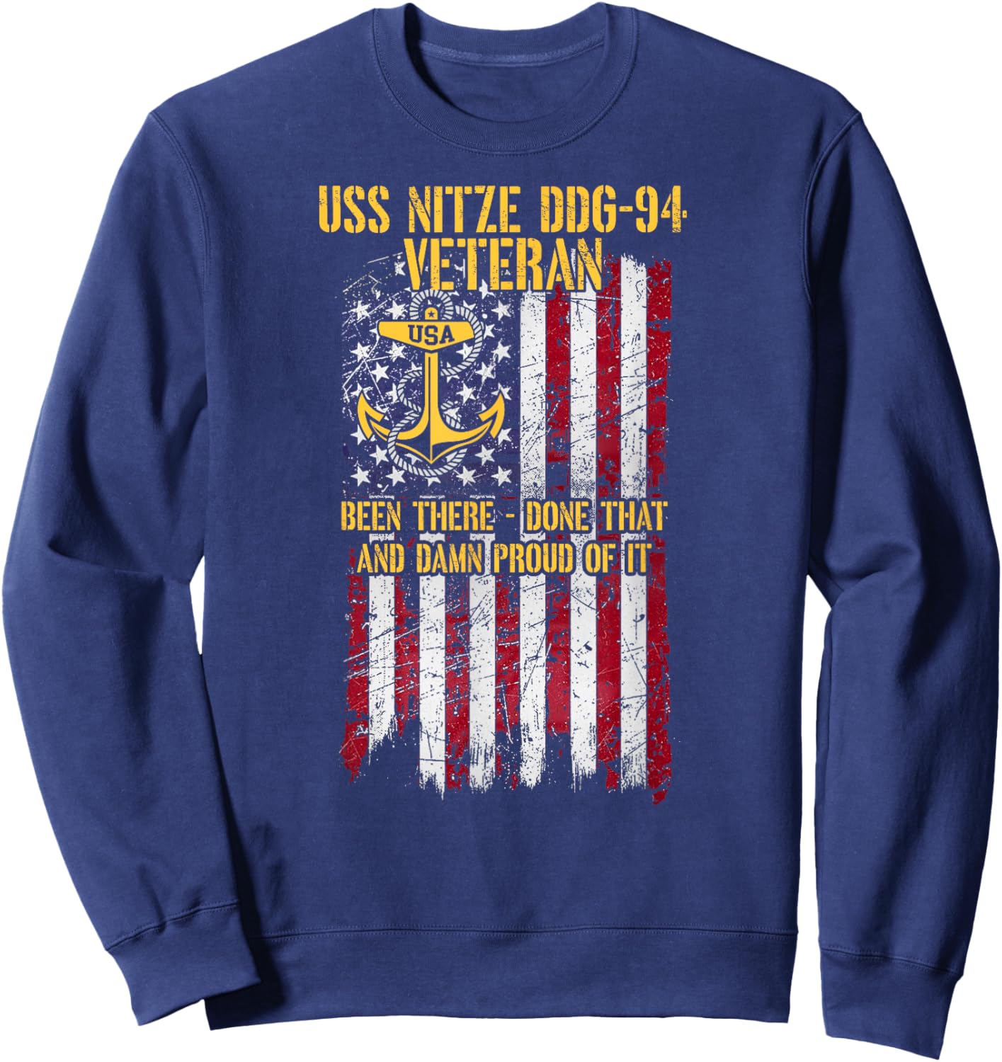 USS Nitze DDG-94 Destroyer Veteran Sweatshirt - Sweatshirt | Navy