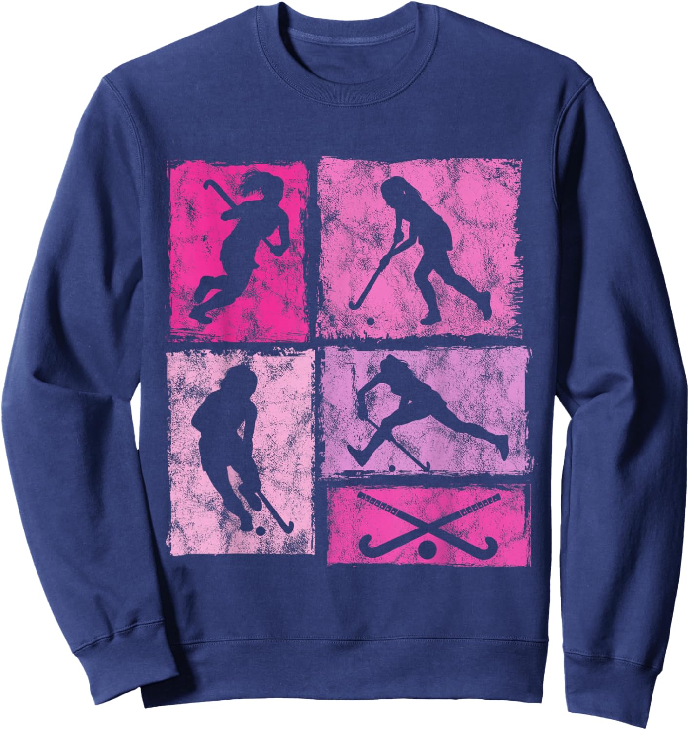 Grass Hockey for Young Kids, Women, Girls Sweatshirt - Sweatshirt | Navy