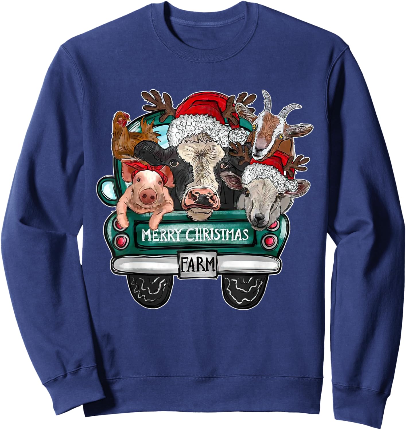 Merry Christmas Heifers Sweatshirt - Sweatshirt | Navy