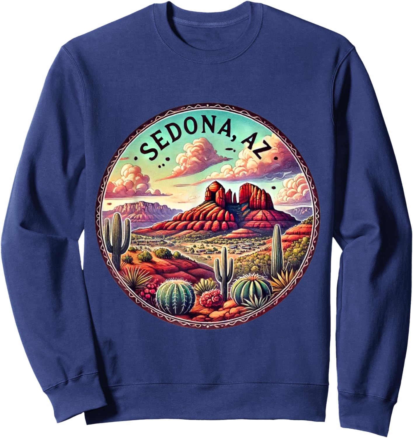 Sedona Arizona AZ Flagstaff Spiritual Vortex Sweatshirt - Sweatshirt | Navy