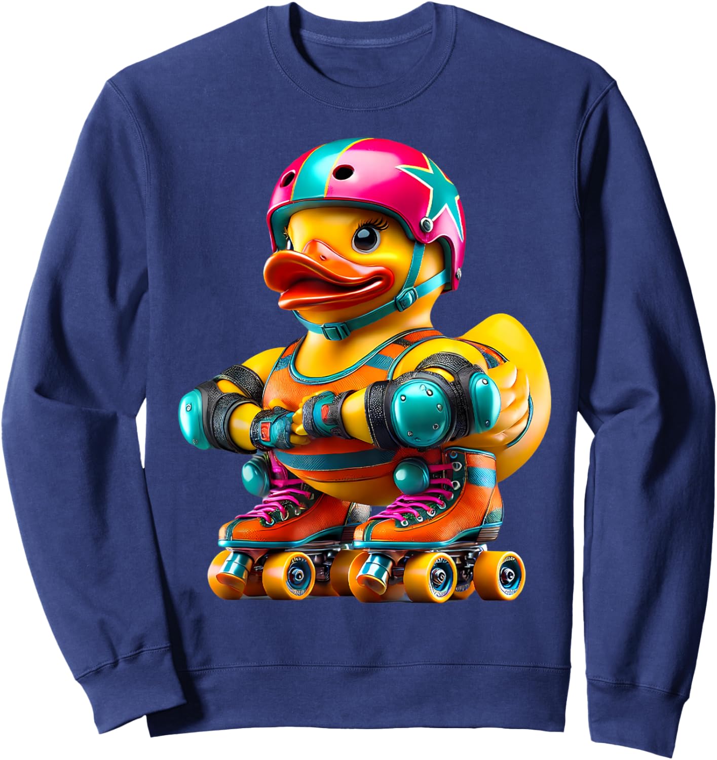 Rubber Duck Roller Derby Ducky Duckie Men Women Kids Sweatshirt - Sweatshirt | Navy