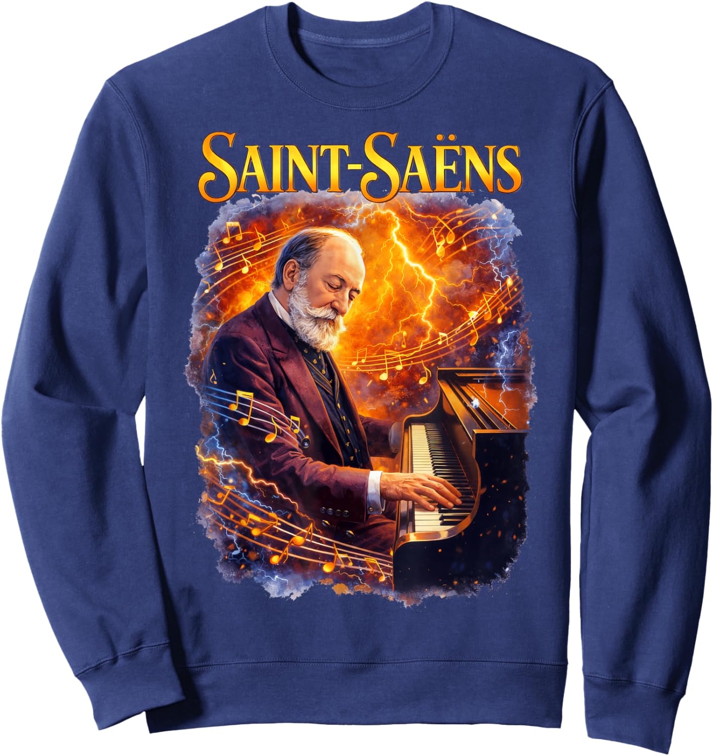 Camille Saint-Saens Composer Sweatshirt - Sweatshirt | Navy