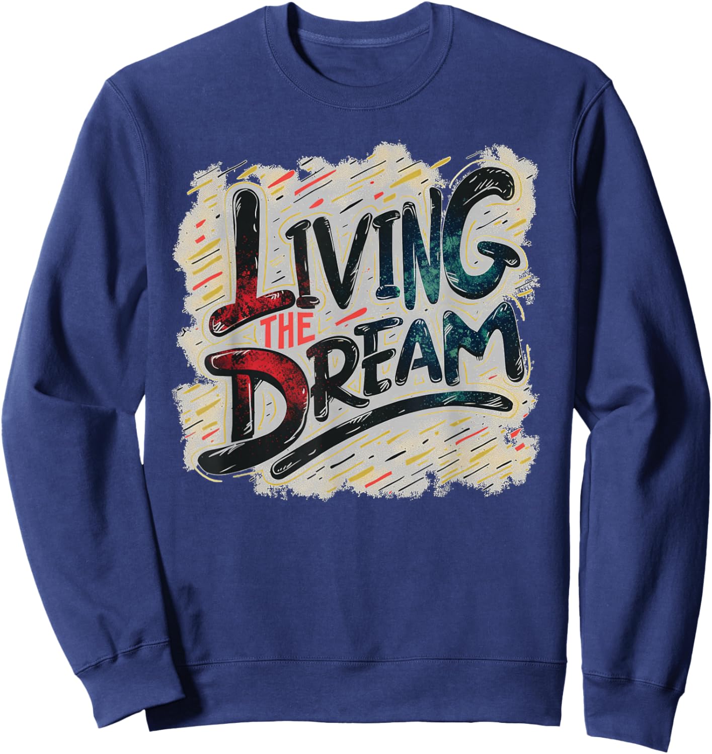 Pretty Living The Dream Costume Statement Sweatshirt - Sweatshirt | Navy