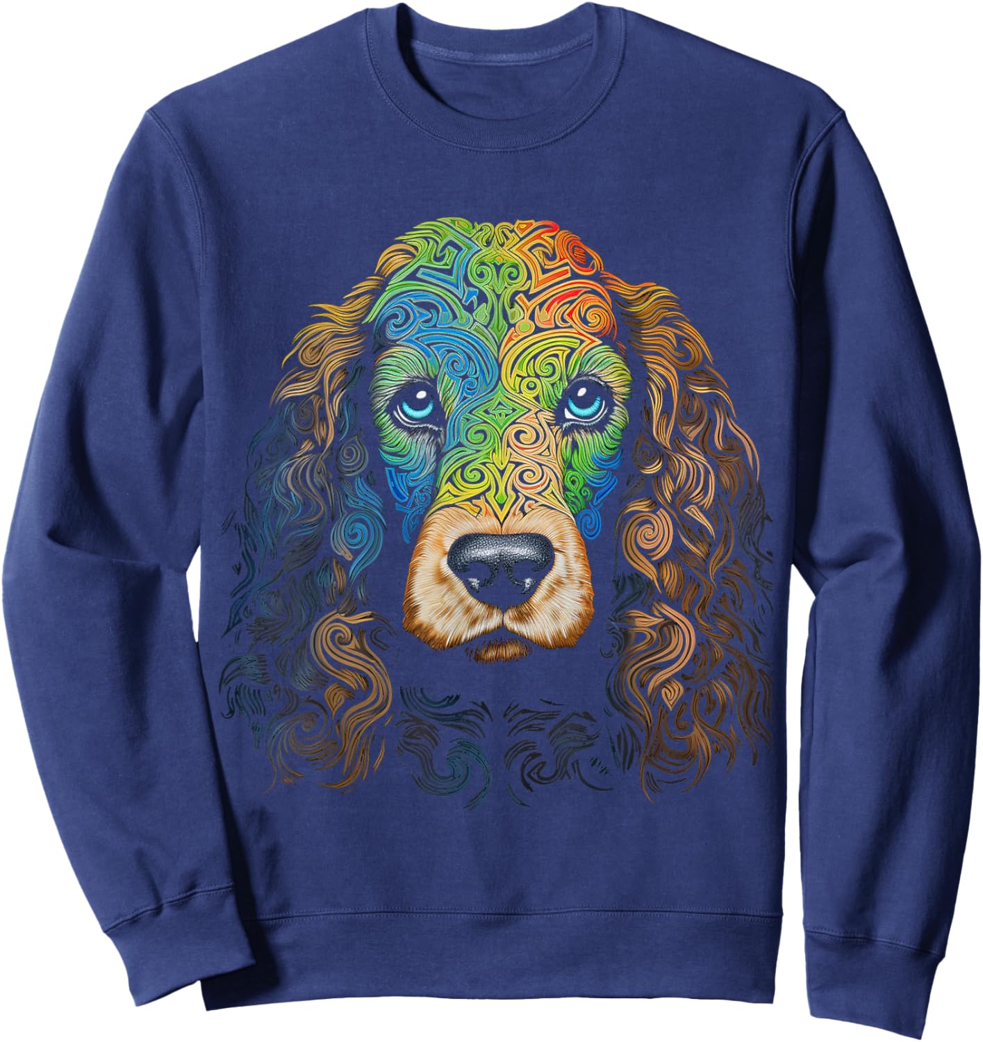 Cocker Spaniel Graphic Pet Art Dog Cocker Spaniel Men Women Kids Sweatshirt - Sweatshirt | Navy