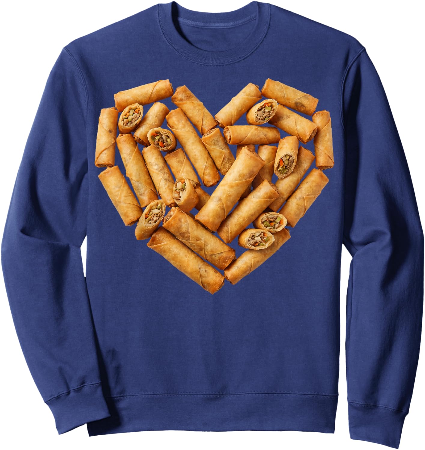 Lumpia Heart Filipino Food Sweatshirt - Sweatshirt | Navy