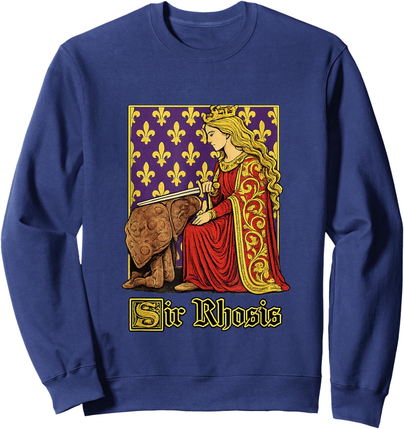 Sir Rhosis Lustiger Gen-Z-Brainrot-Meme, schlüpfriger Humor-Slang-Gag Sweatshirt - Sweatshirt | Navy