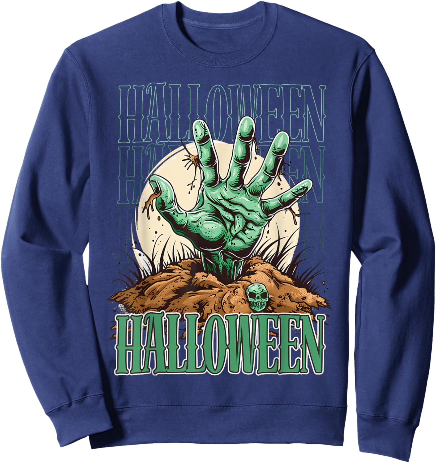 Scary night ghost design for those who love dark stories Sweatshirt - Sweatshirt | Navy