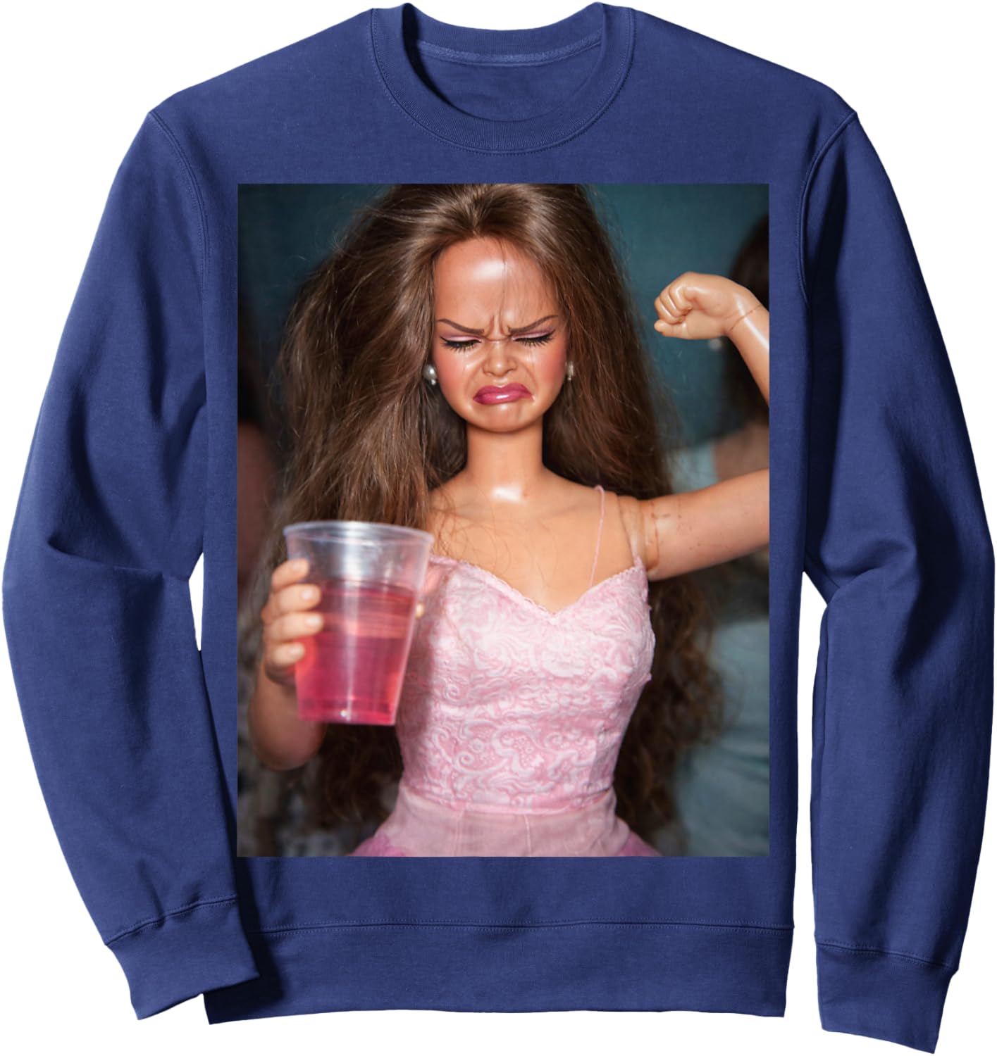 Disgusted Face Meme Doll Babe X Only Cute Baby Love Fans Sweatshirt - Sweatshirt | Navy