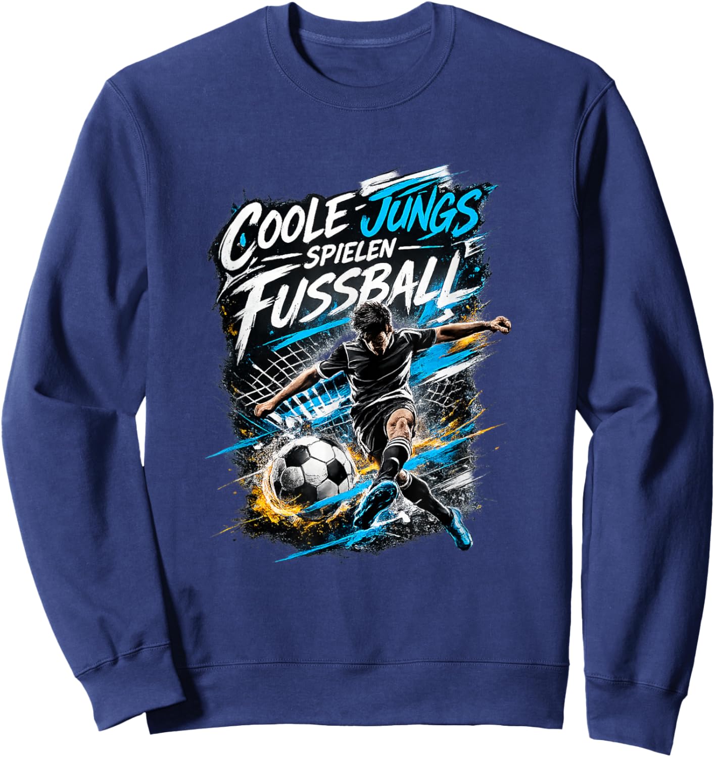 Fußball Kinder Junge Fußballer Geburtstag Geschenk Sweatshirt - Sweatshirt | Navy