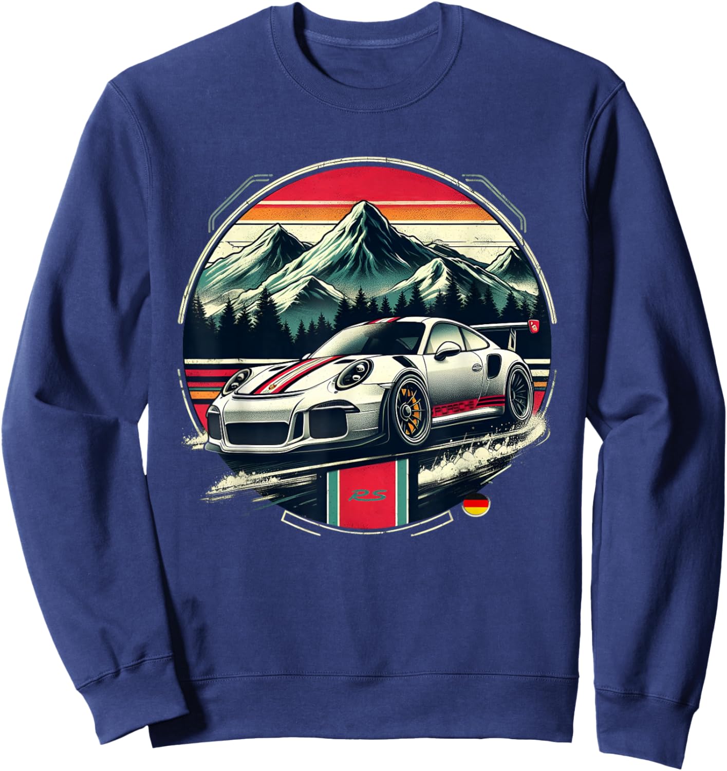 911 GT3 RS German Super Sports Car Sweatshirt - Sweatshirt | Navy