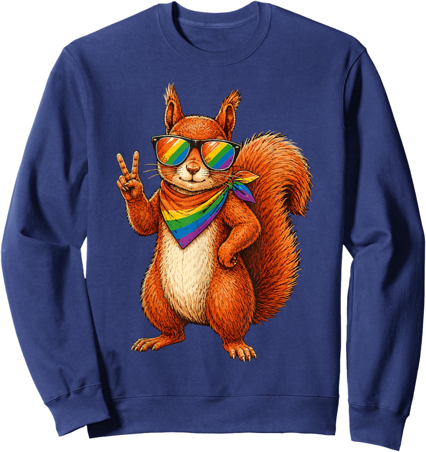 LGBT Squirrel Proud LGBT Pride Sweatshirt - Sweatshirt | Navy