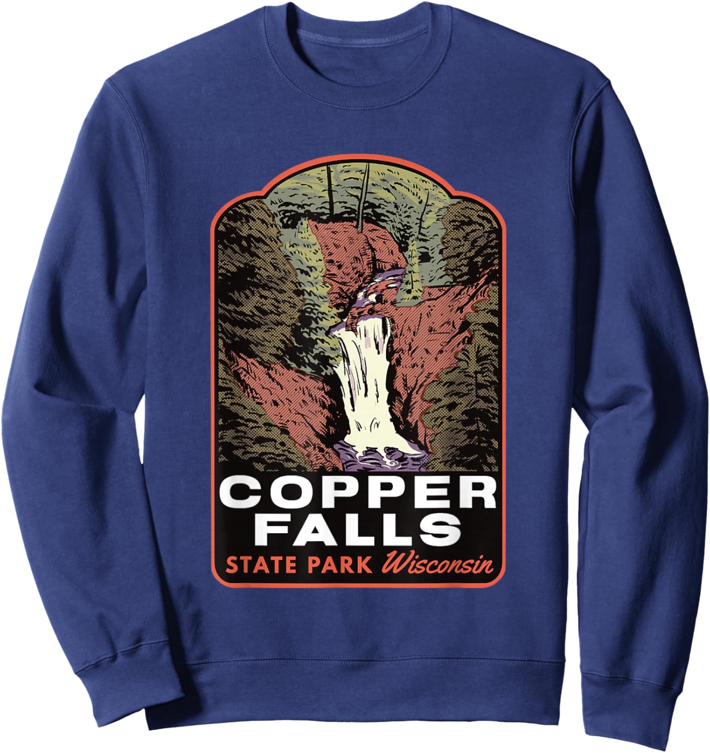 Copper Falls State Park Wisconsin Sweatshirt - Sweatshirt | Navy
