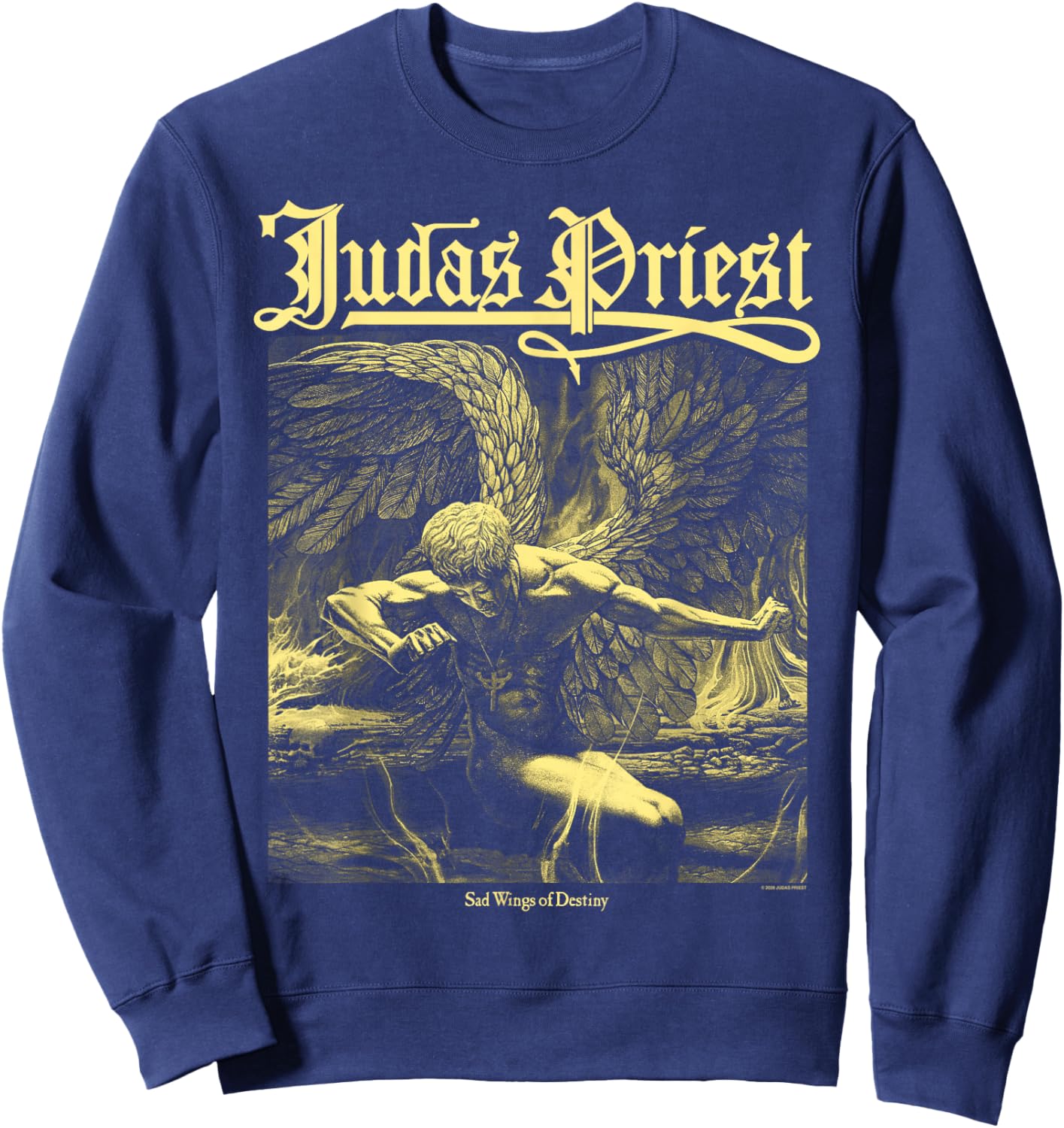 Judas Priest Sad Wings Album Square Sweatshirt - Sweatshirt | Navy