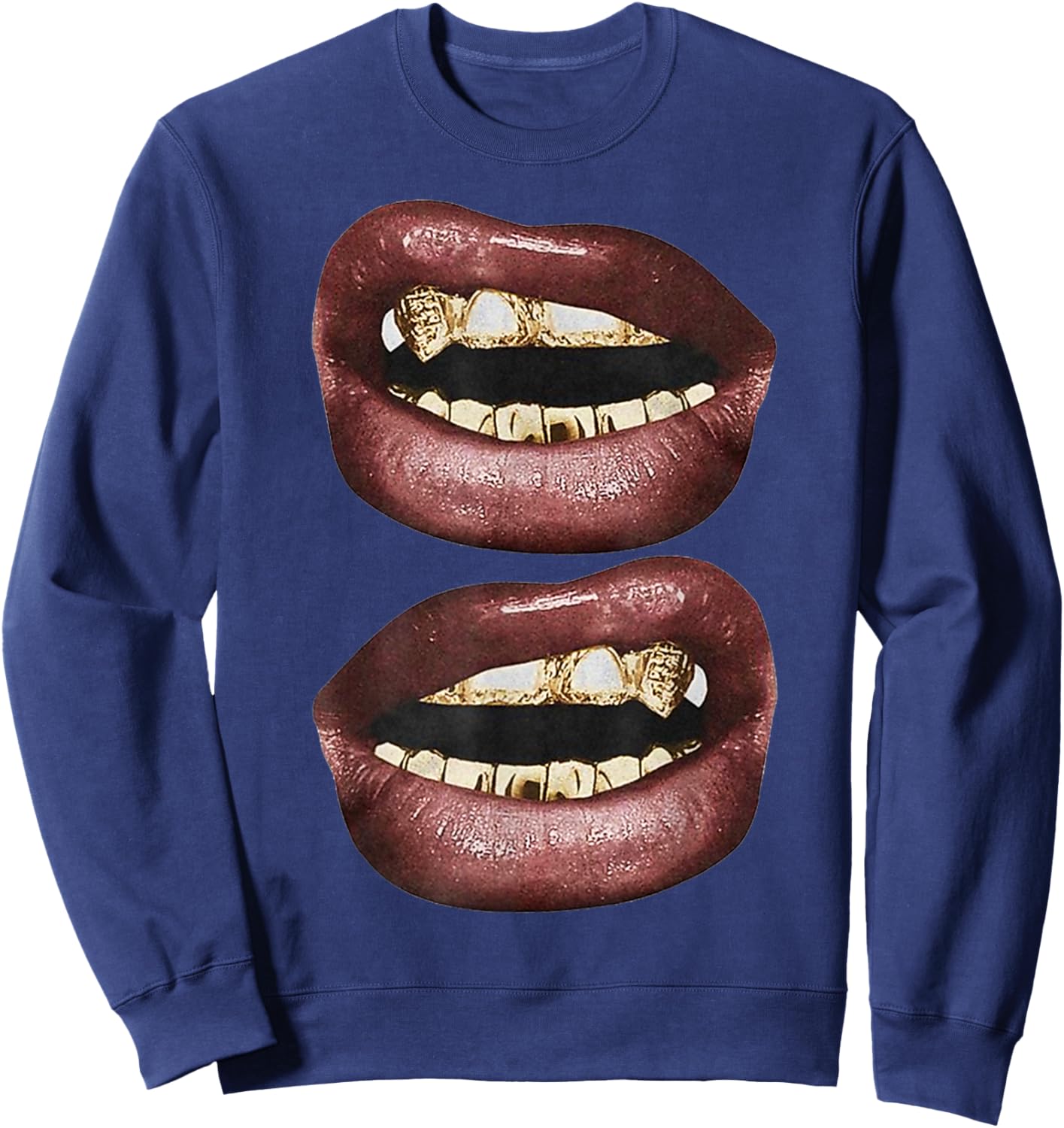 Y2K Lips Sweatshirt - Sweatshirt | Navy