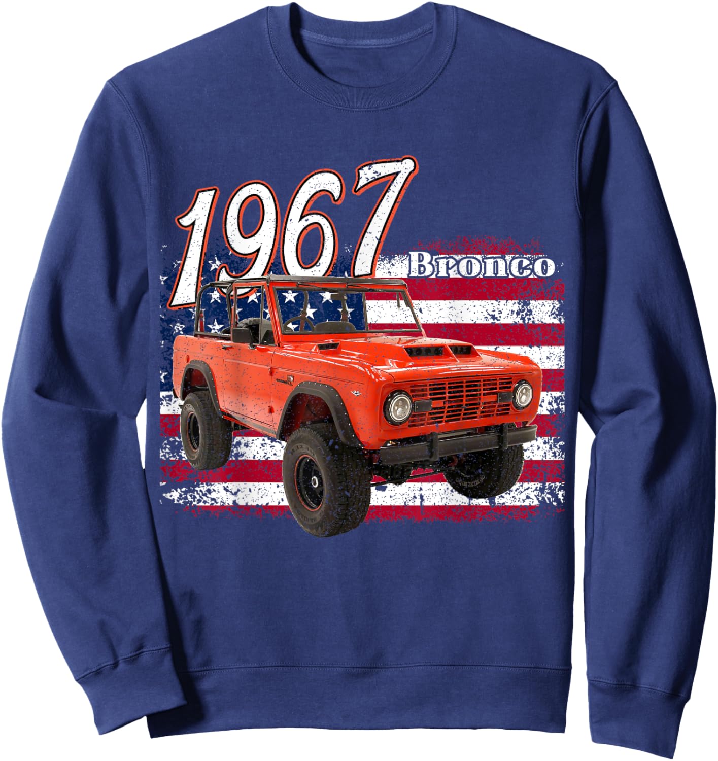 1967 67 Bronco SUV Car Sweatshirt - Sweatshirt | Navy