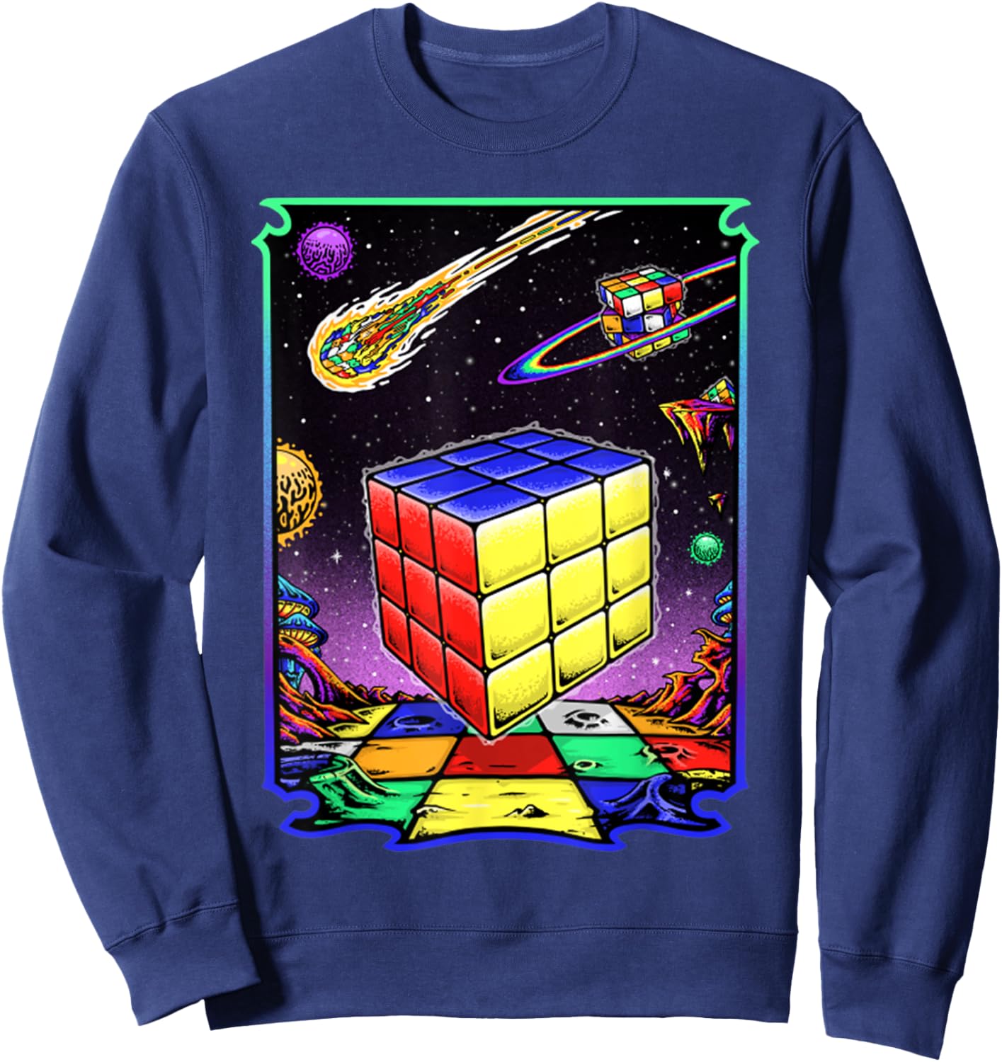 Puzzle Cube Speed Cubing Sweatshirt - Sweatshirt | Navy