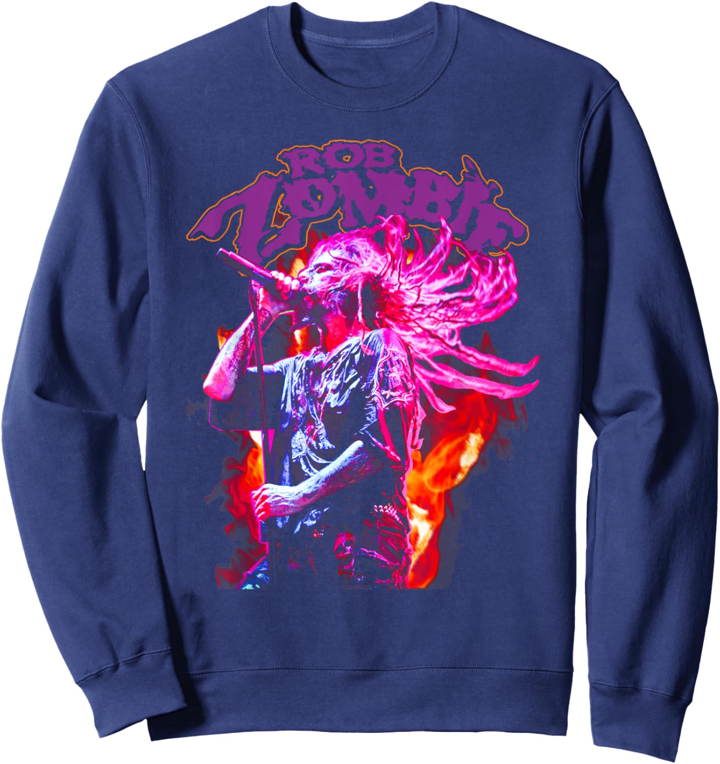 Rob Zombie – Zombie Fire Sweatshirt - Sweatshirt | Navy