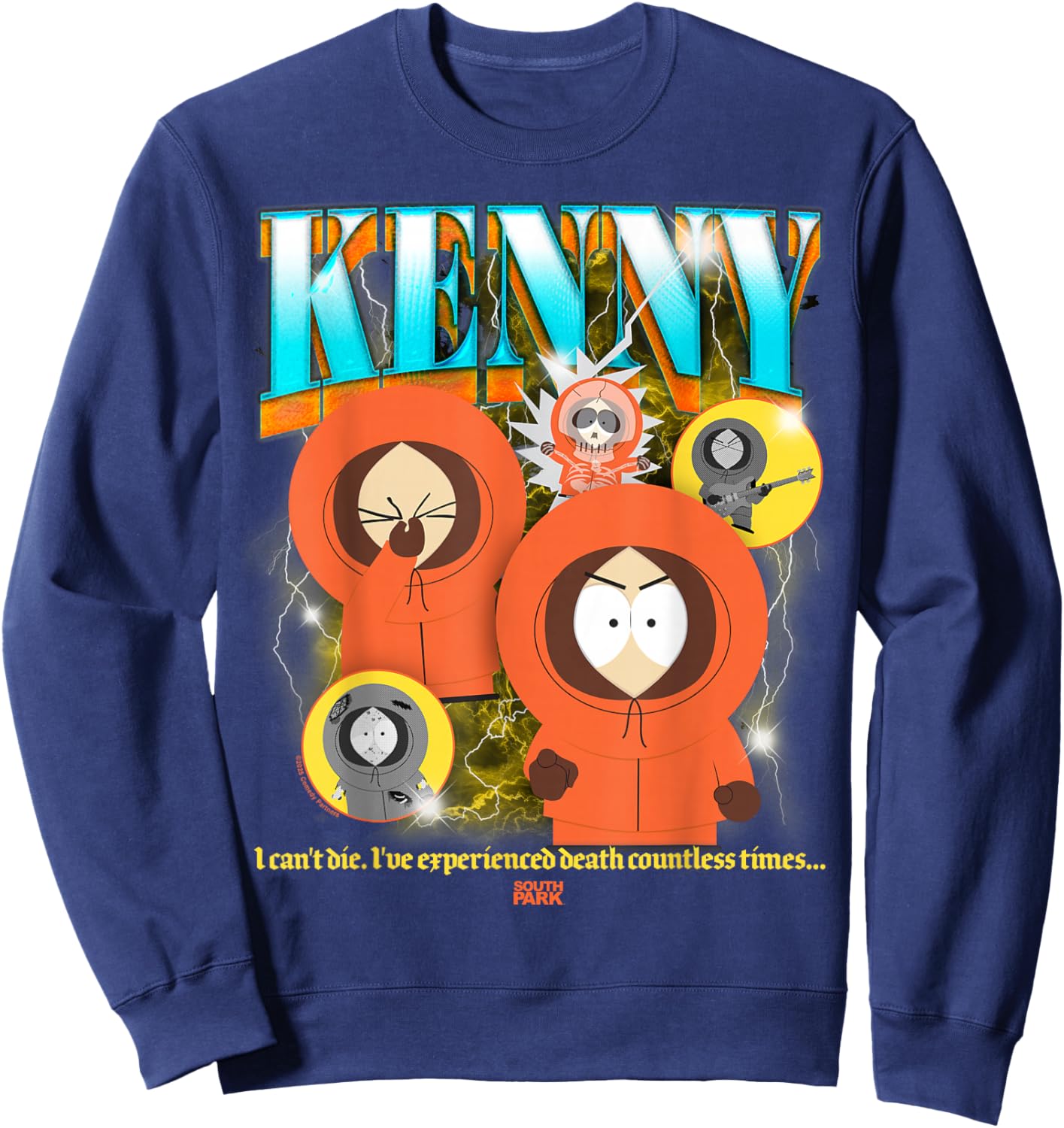 South Park Kenny I Can't Die Ive Experienced Death Countless Sweatshirt - Sweatshirt | Navy