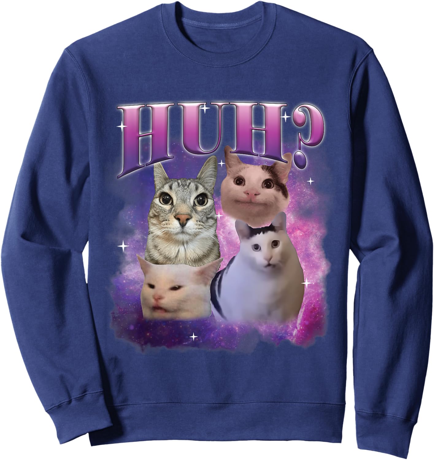 Weird Cat Lovers Humor Women Kids Sweatshirt - Sweatshirt | Navy