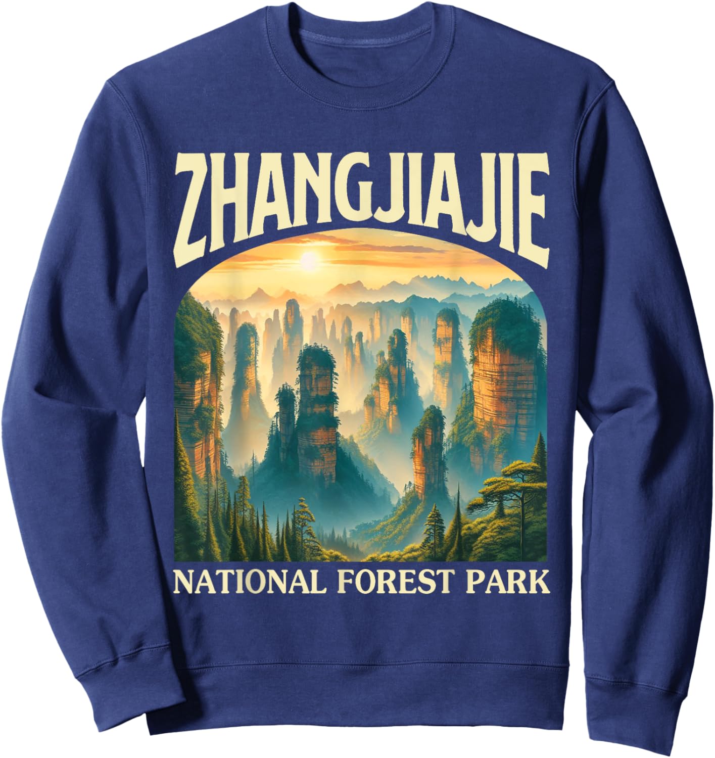 Zhangjiajie National Forest Park Travel Traveling China Trip Sweatshirt - Sweatshirt | Navy