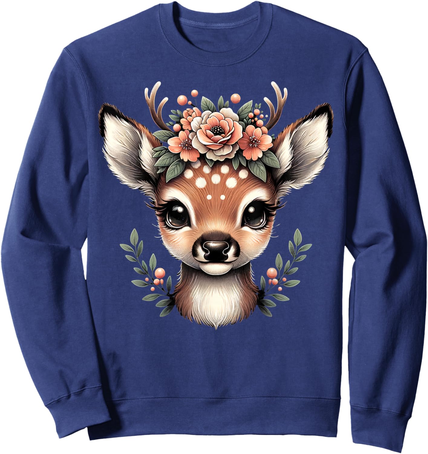 Reindeer Deer Costume Shirt Dirndl Deer Women's Costume , black, S Sweatshirt - Sweatshirt | Navy