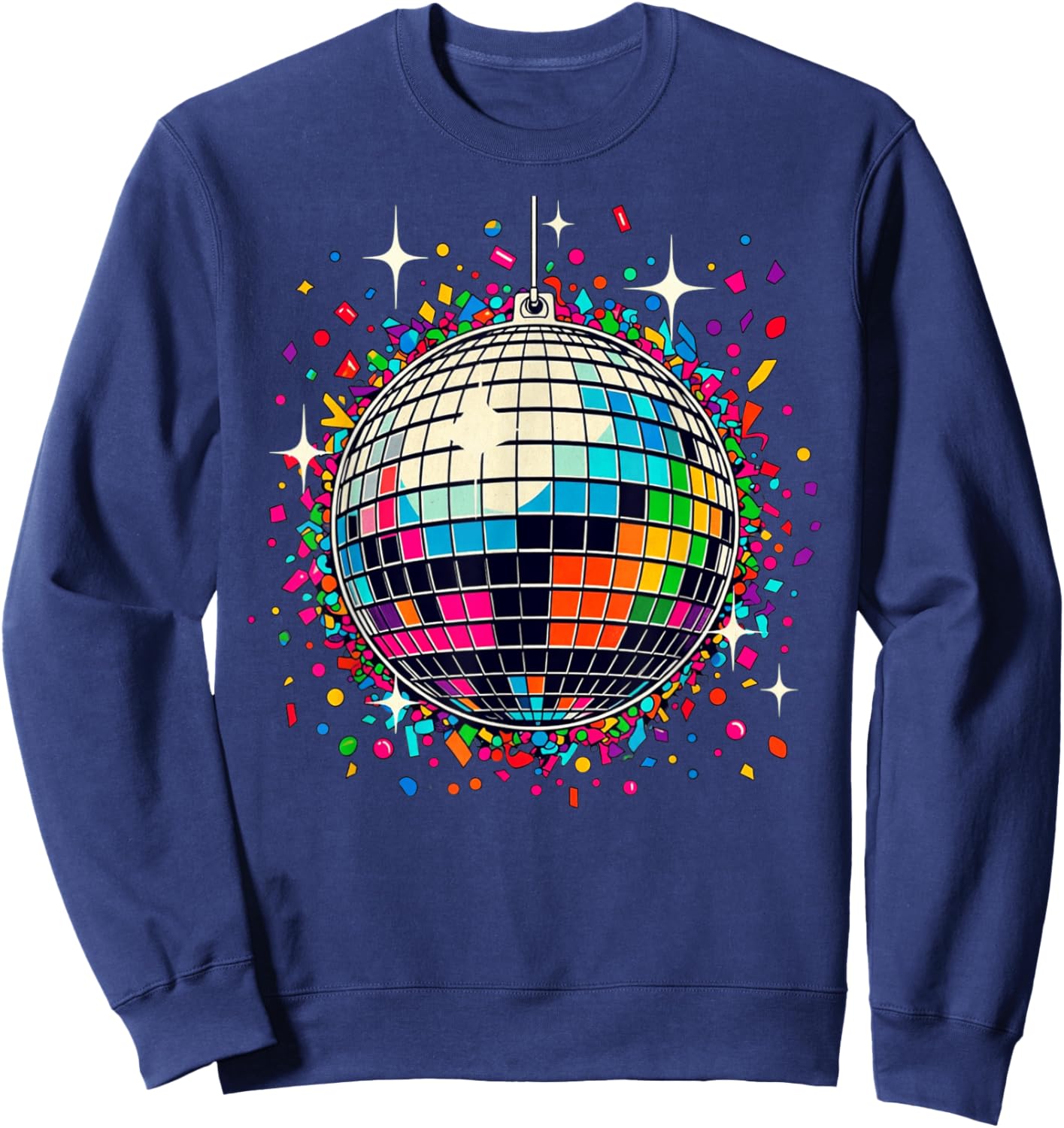 Confetti Disco Ball Party Sweatshirt - Sweatshirt | Navy