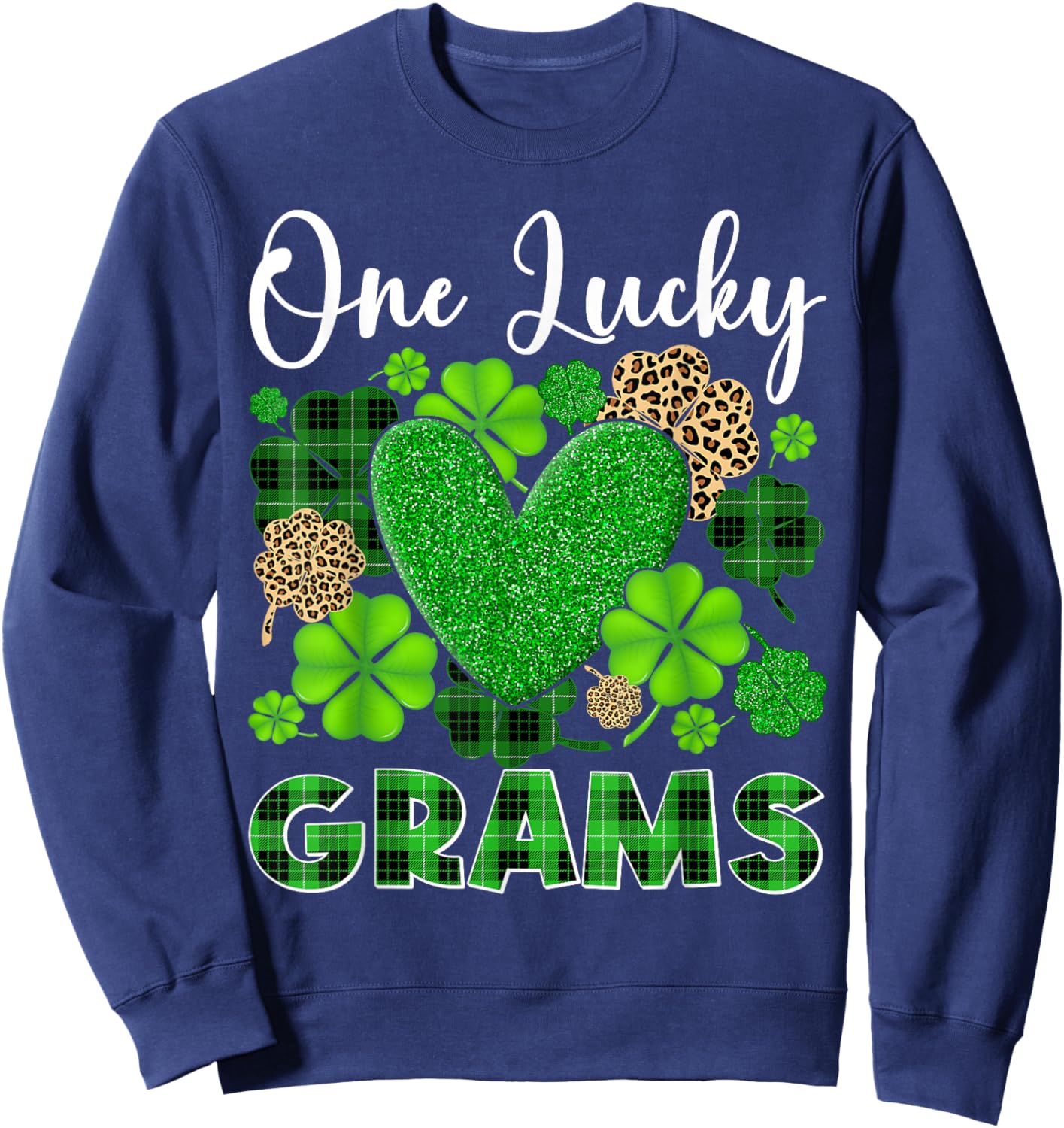 Happy St Patricks Day One Lucky Grams Sweatshirt - Sweatshirt | Navy