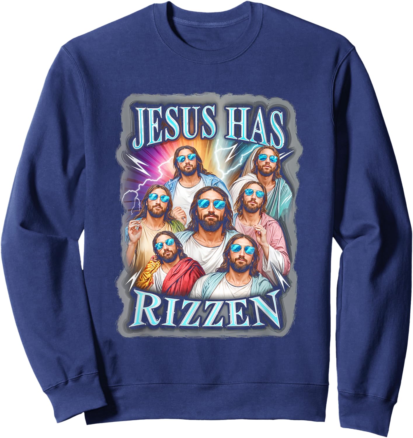 Jesus Has Rizzen Christian Faith Religion Belief Sweatshirt - Sweatshirt | Navy