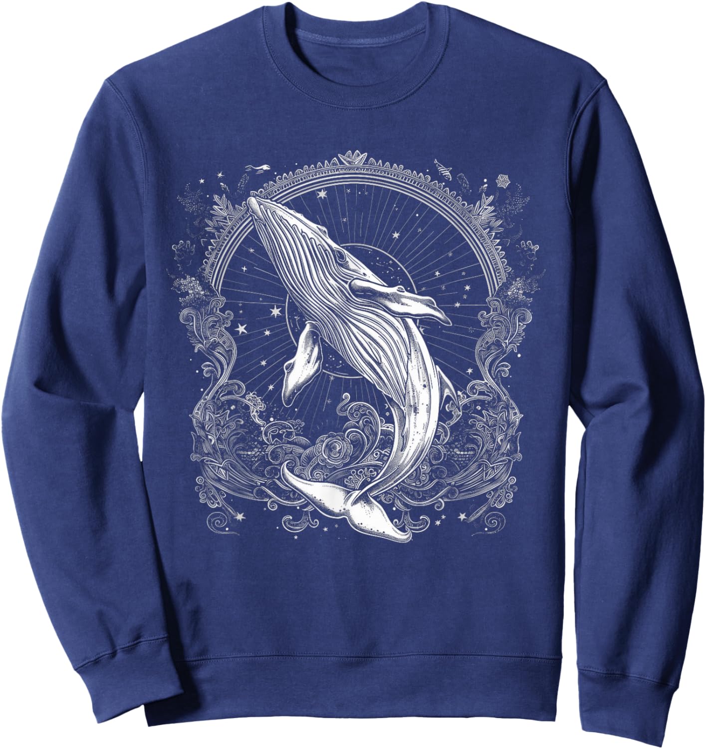 Blue Whale Humpback Whale Lover Sweatshirt - Sweatshirt | Navy