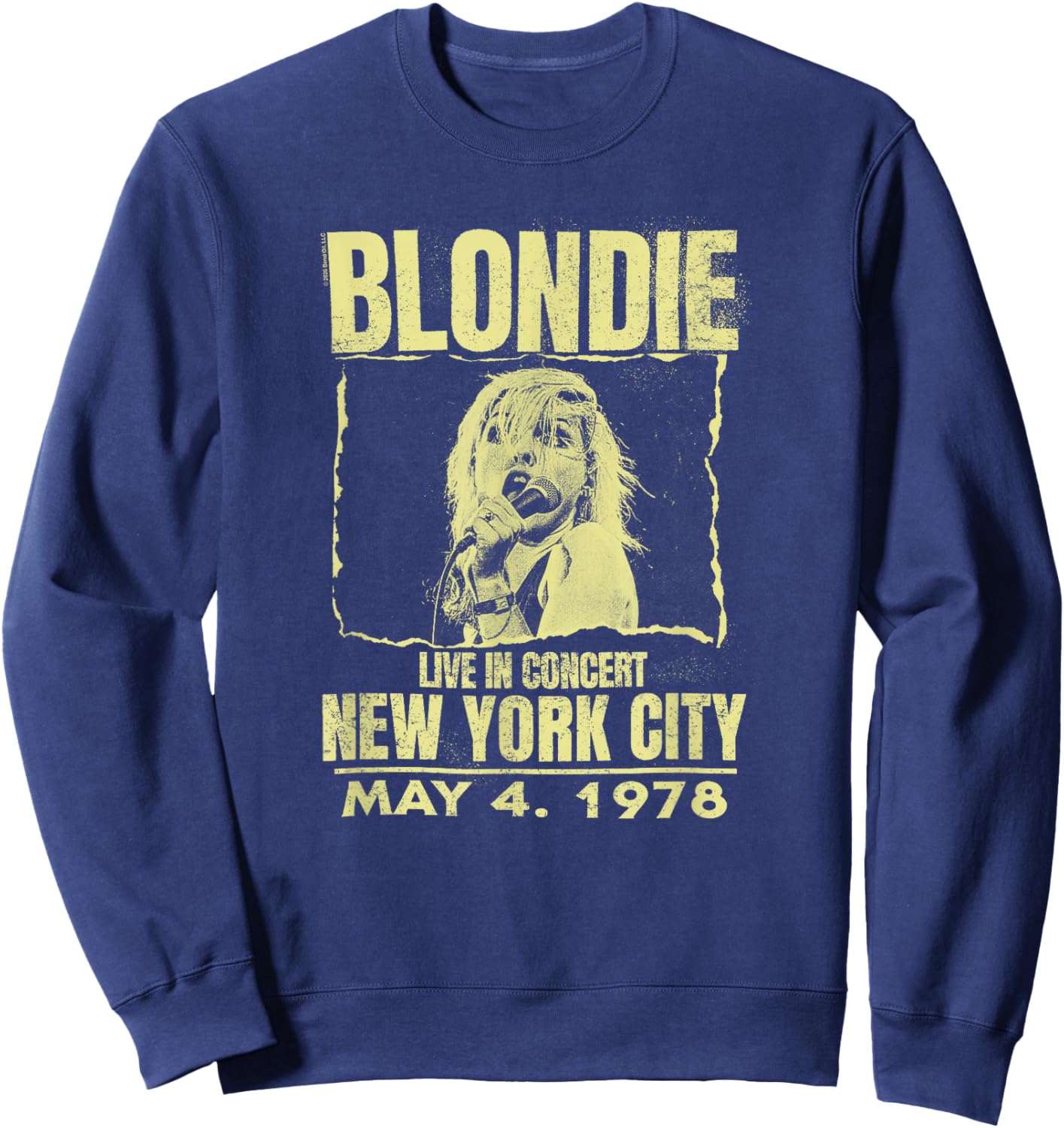 Blondie Live Concert Poster New York 1978 Vintage Band Sweatshirt - Sweatshirt | Navy