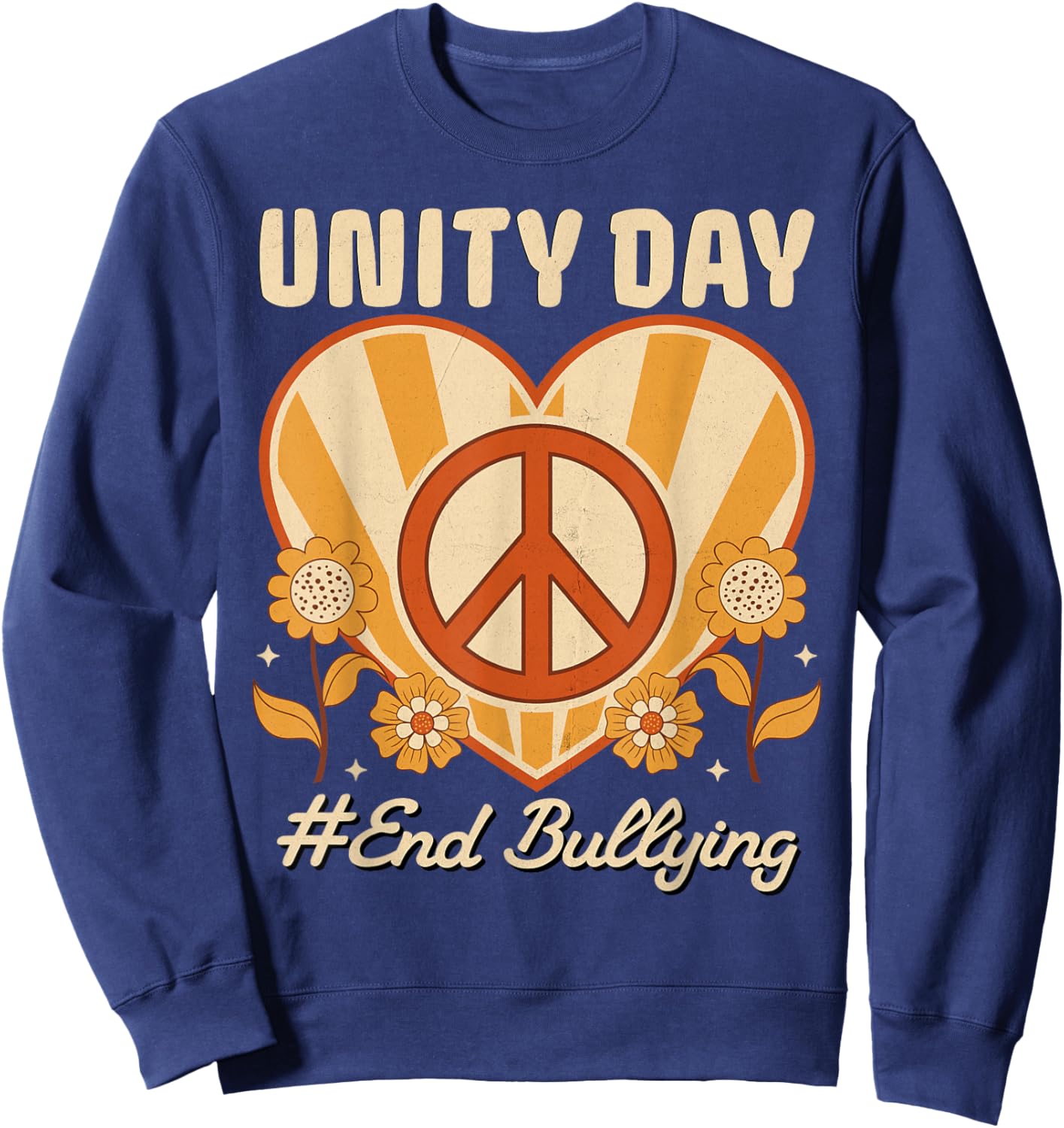 Unity Day Orange Anti Bullying Kindness For Kids teachers Sweatshirt - Sweatshirt | Navy
