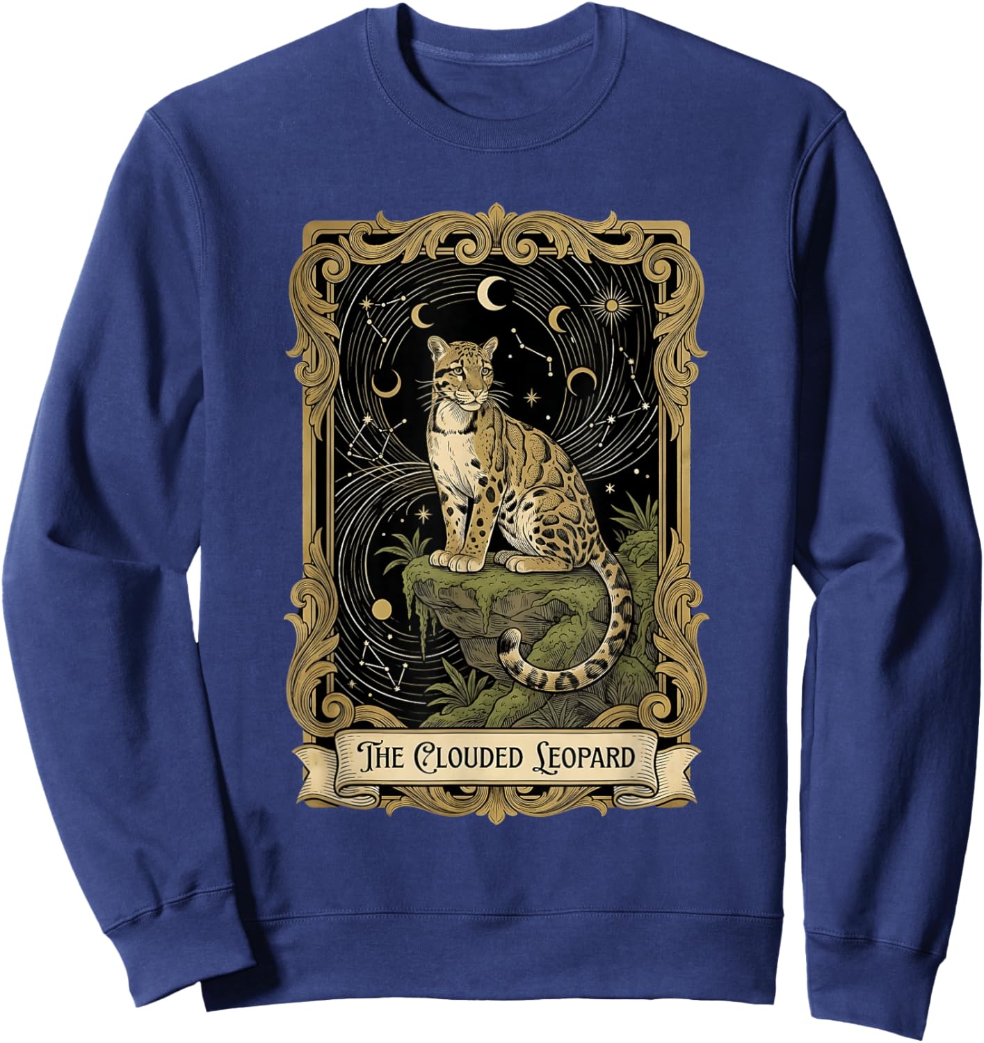 Clouded Leopard Tarot Sweatshirt - Sweatshirt | Navy