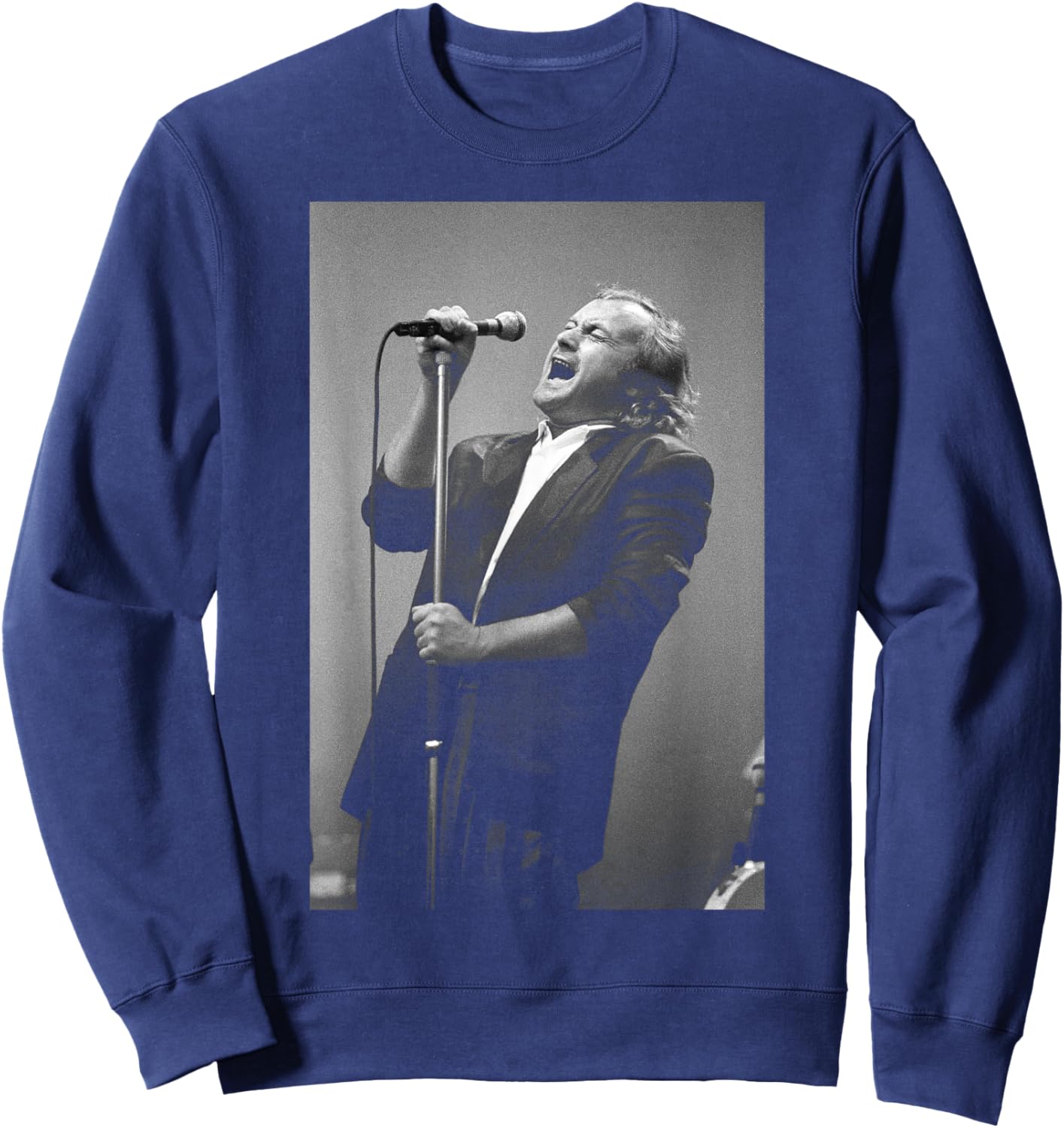 Genesis Phil Collins Singing Invisible Touch World Tour Sweatshirt - Sweatshirt | Navy