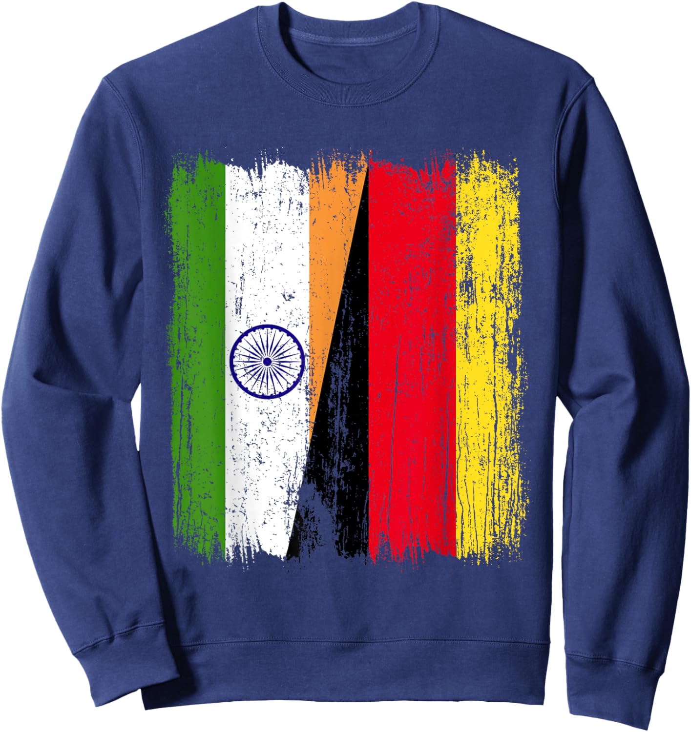 India Germany Half Flag Indian German Heritage Sweatshirt - Sweatshirt | Navy