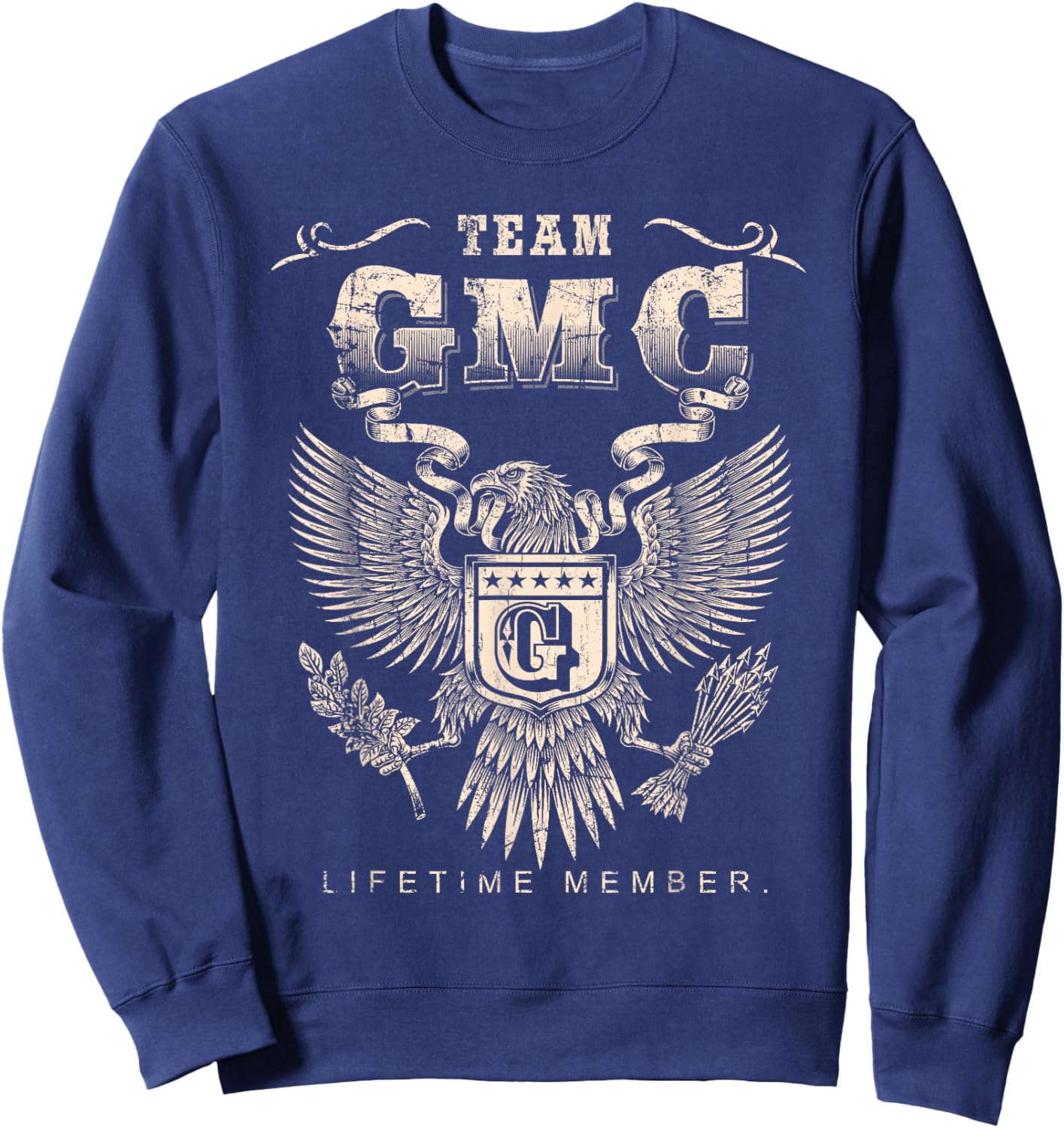 Team Gmc Lifetime Member - Gmc Name Sweatshirt - Sweatshirt | Navy