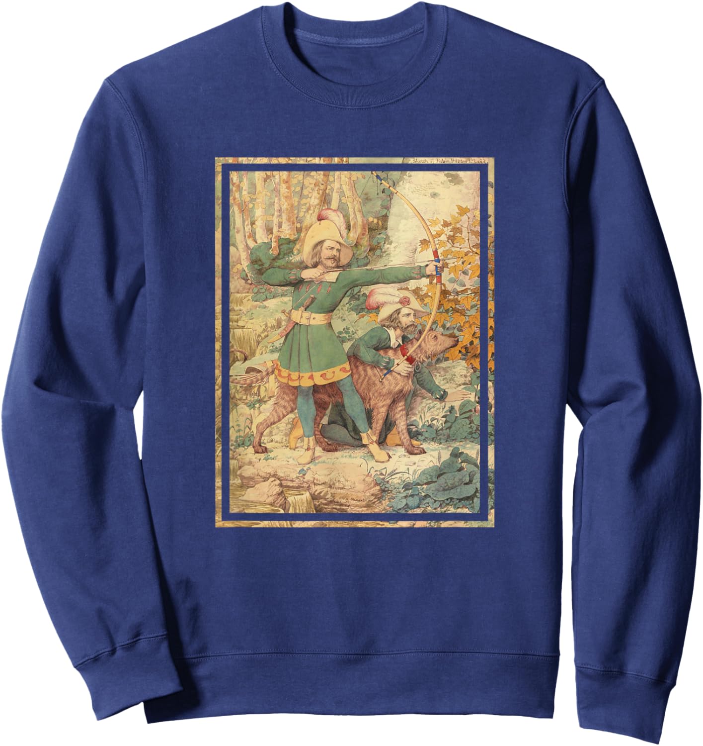 Robin Hood Hunting in Sherwood Forest Sweatshirt - Sweatshirt | Navy