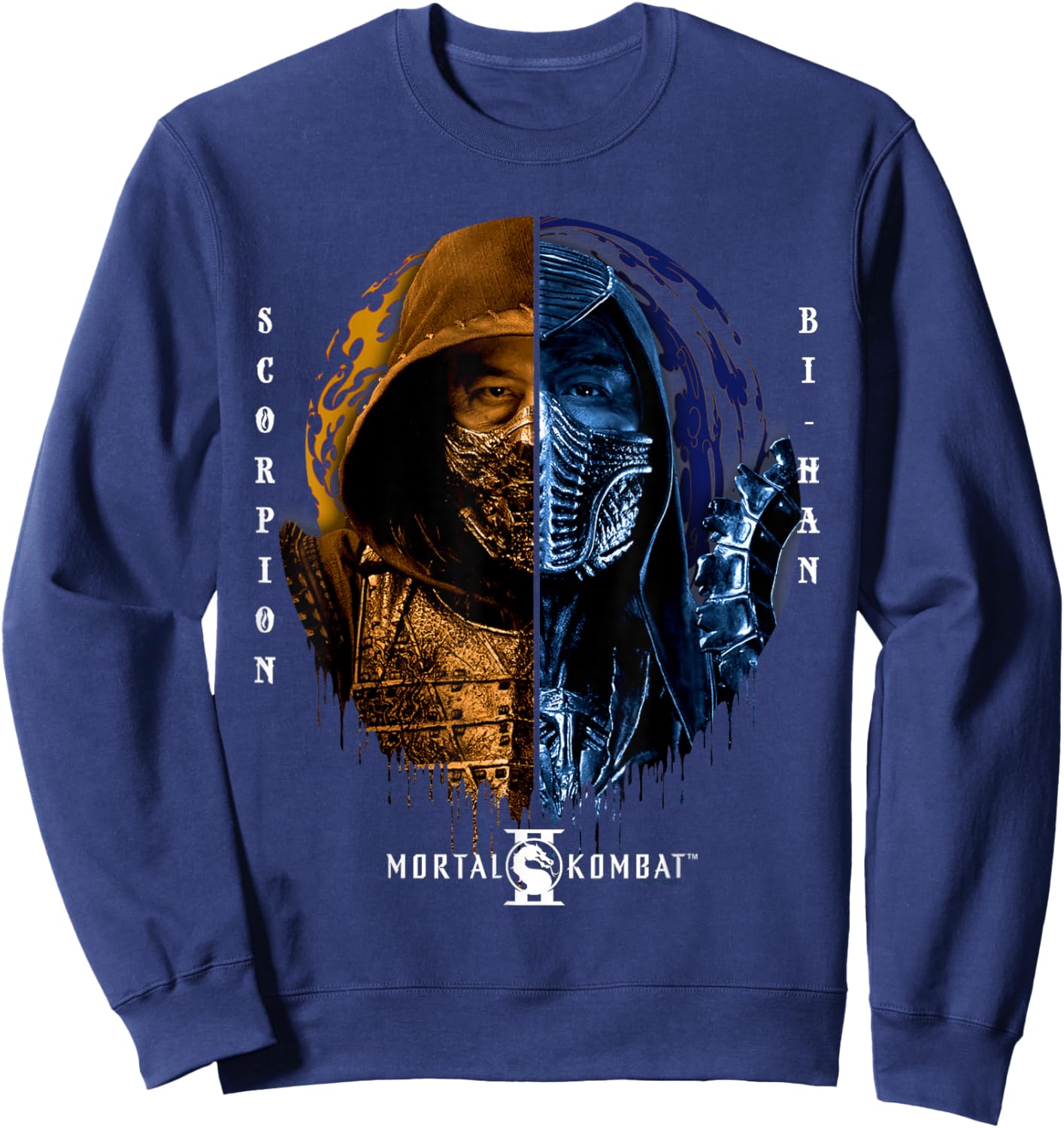 Mortal Kombat 2 Scorpion Bi-Han Mortal Enemies Sweatshirt - Sweatshirt | Navy