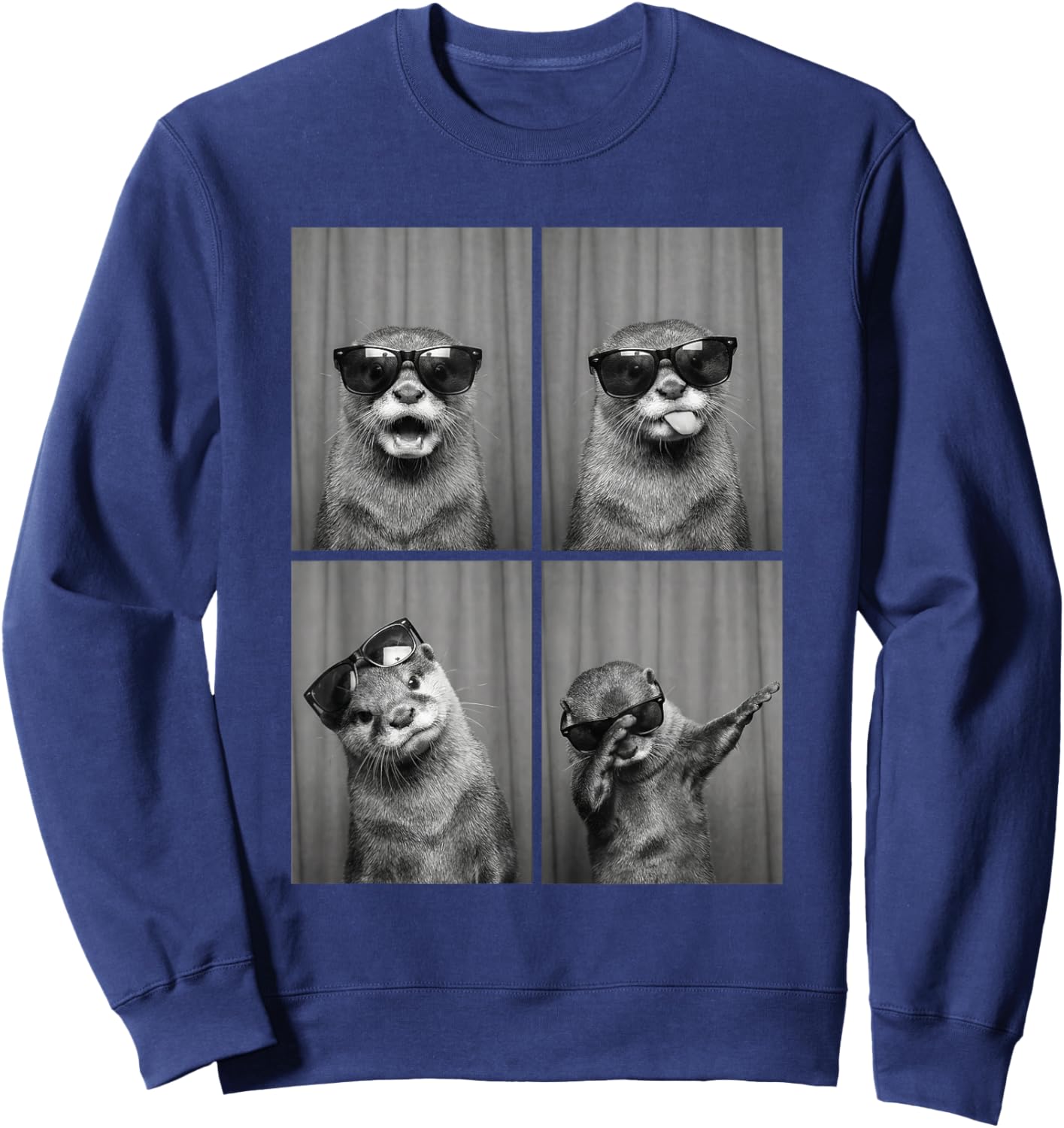 Otter PhotoBooth Sonnenbrille Lustiger Dab Otter-Liebhaber Sweatshirt - Sweatshirt | Navy