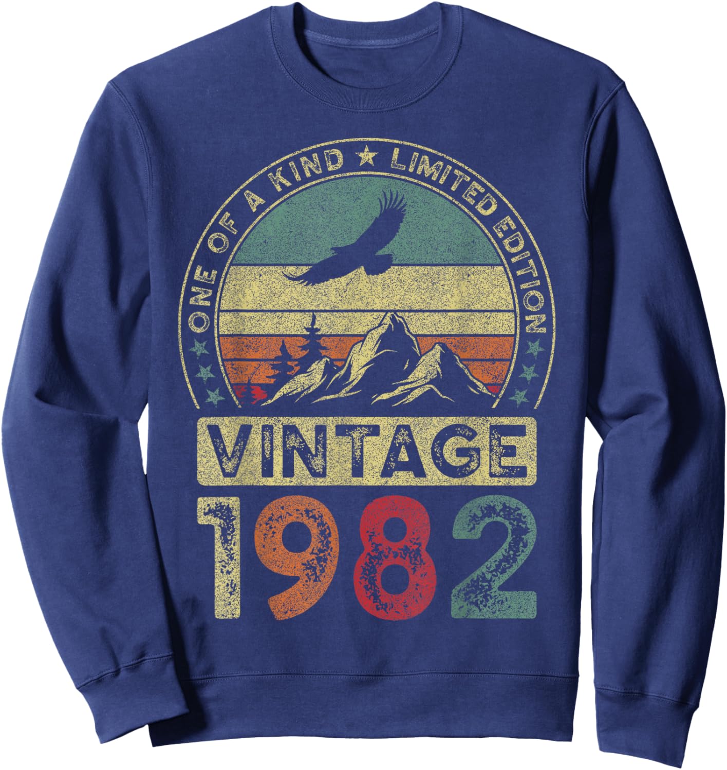 Vintage 1982, Limited Edition, 44th Birthday, 44 Years Sweatshirt - Sweatshirt | Navy