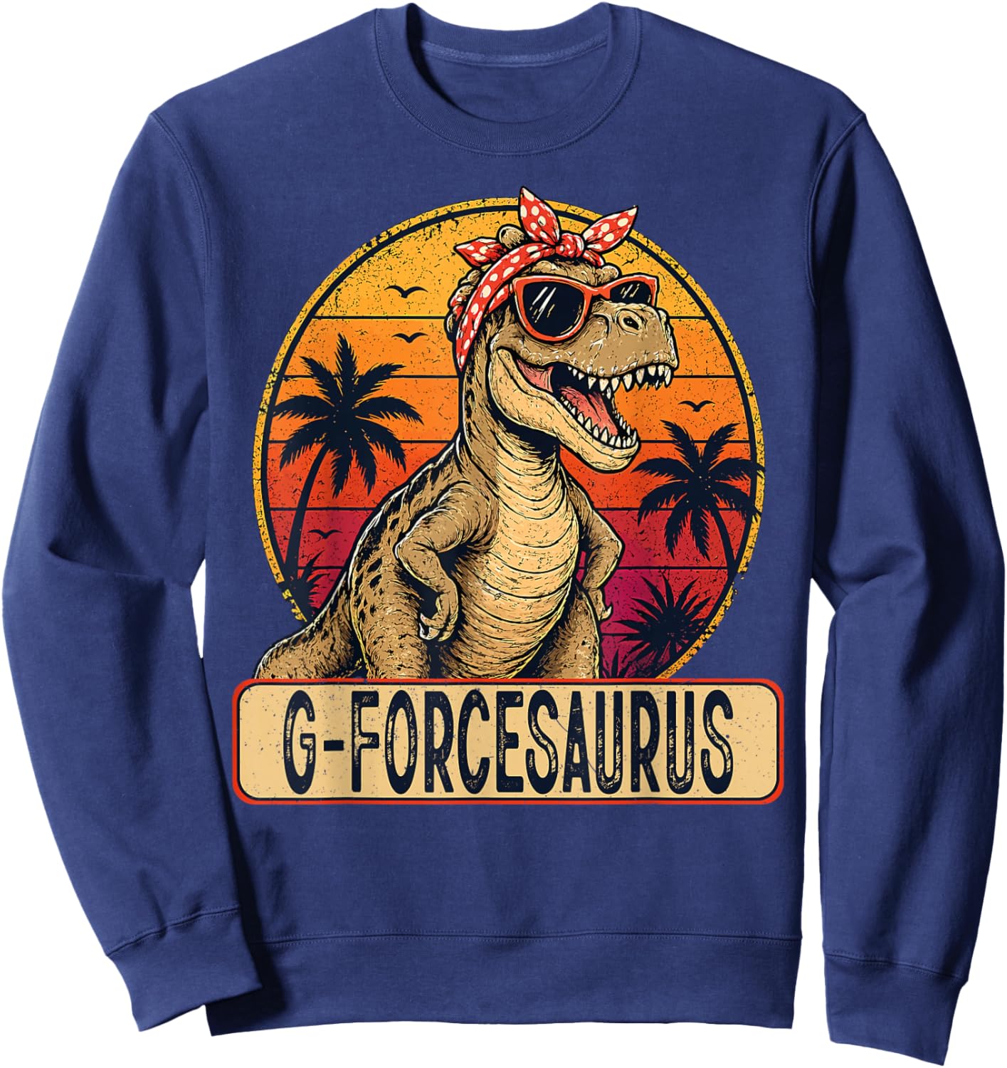 G-Force SARUS Retro Sunset Mothers Day Vintage Sweatshirt - Sweatshirt | Navy