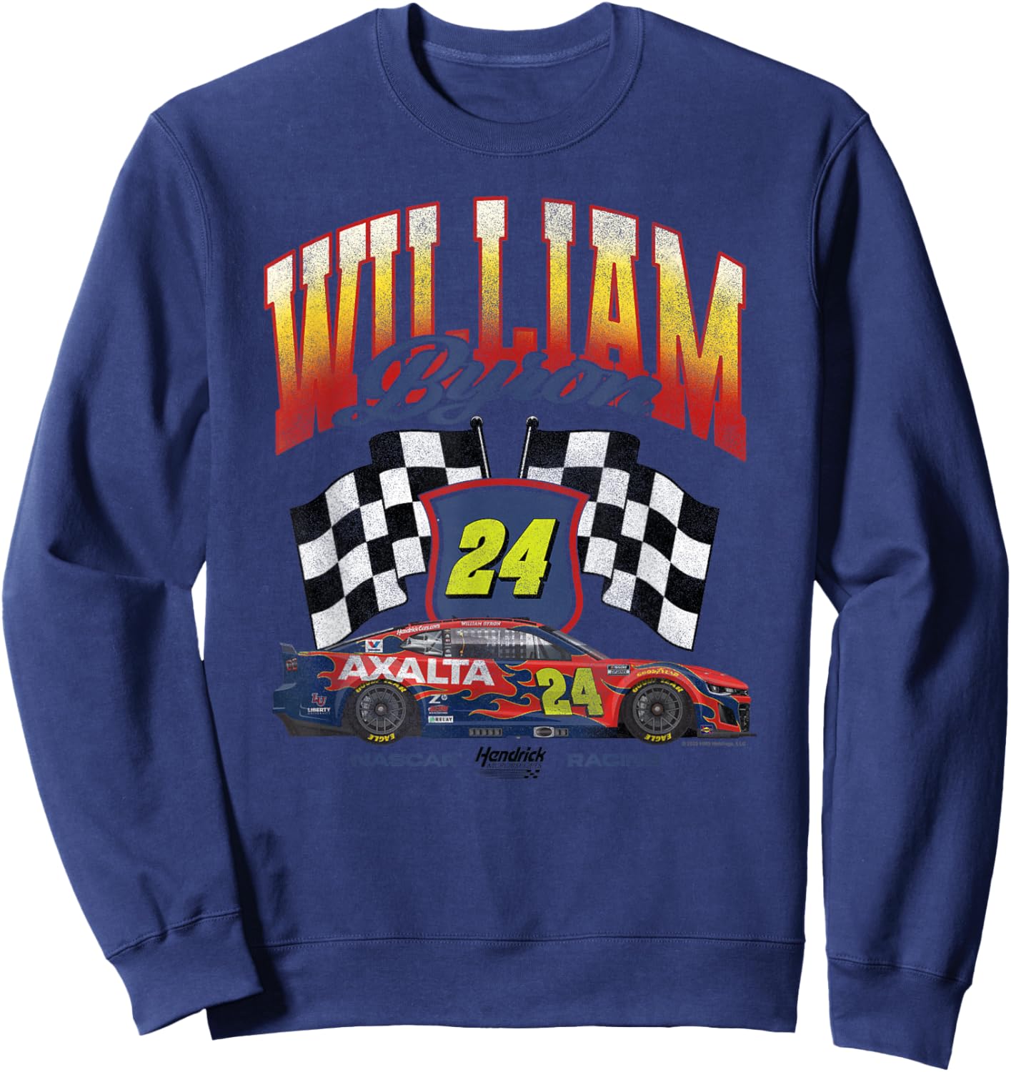 Hendrick Motorsports William Byron 24 Racing Nascar Camaro Sweatshirt - Sweatshirt | Navy