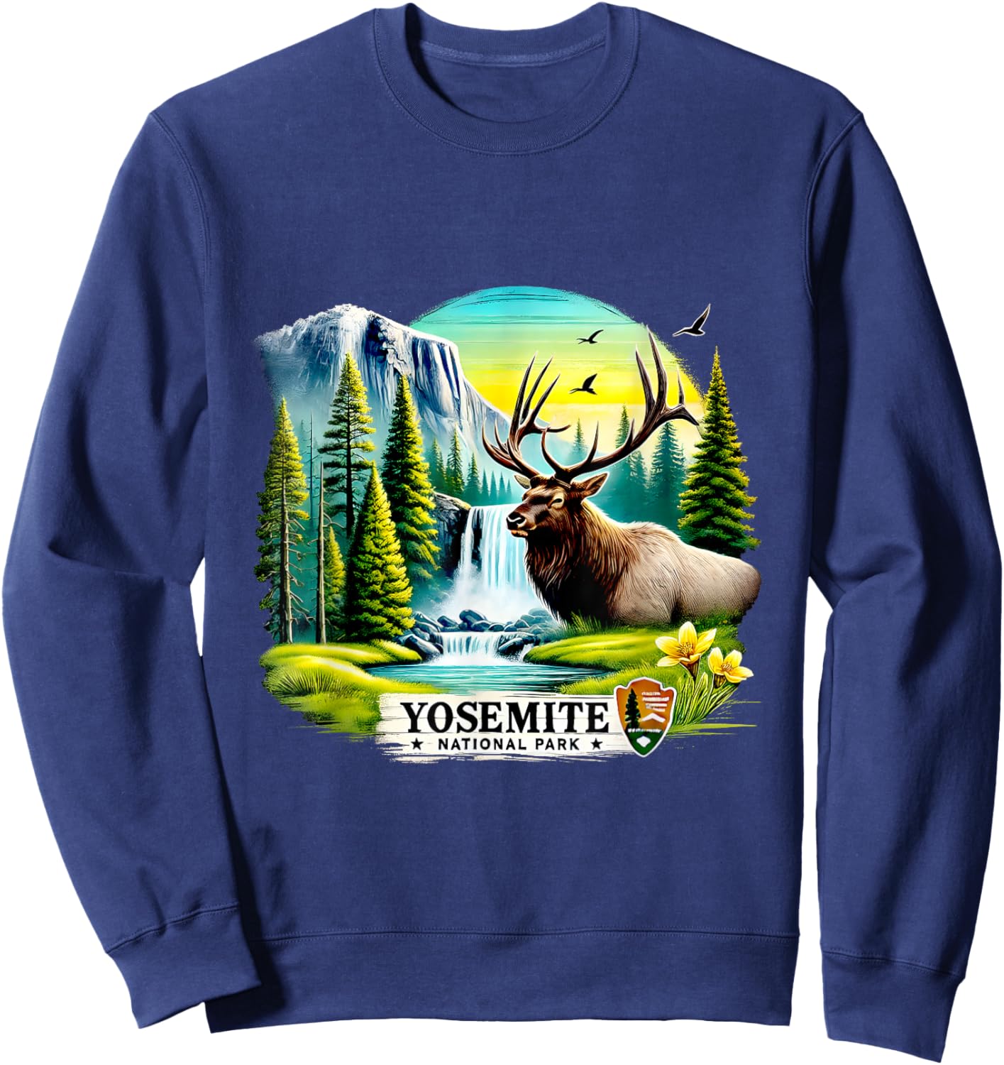 Travel 2026 Yosemite Road Trip Family National Park Sweatshirt - Sweatshirt | Navy