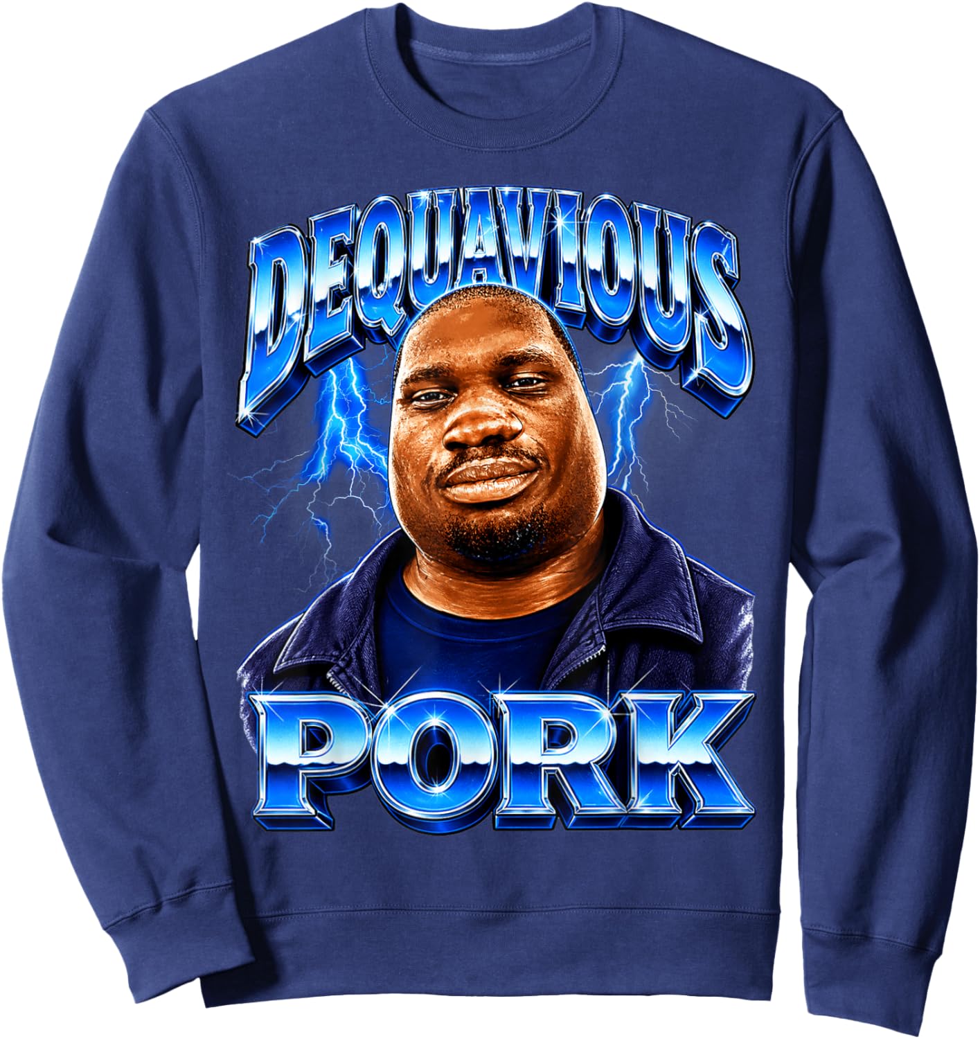 Dequavious Pork Meme Sweatshirt - Sweatshirt | Navy